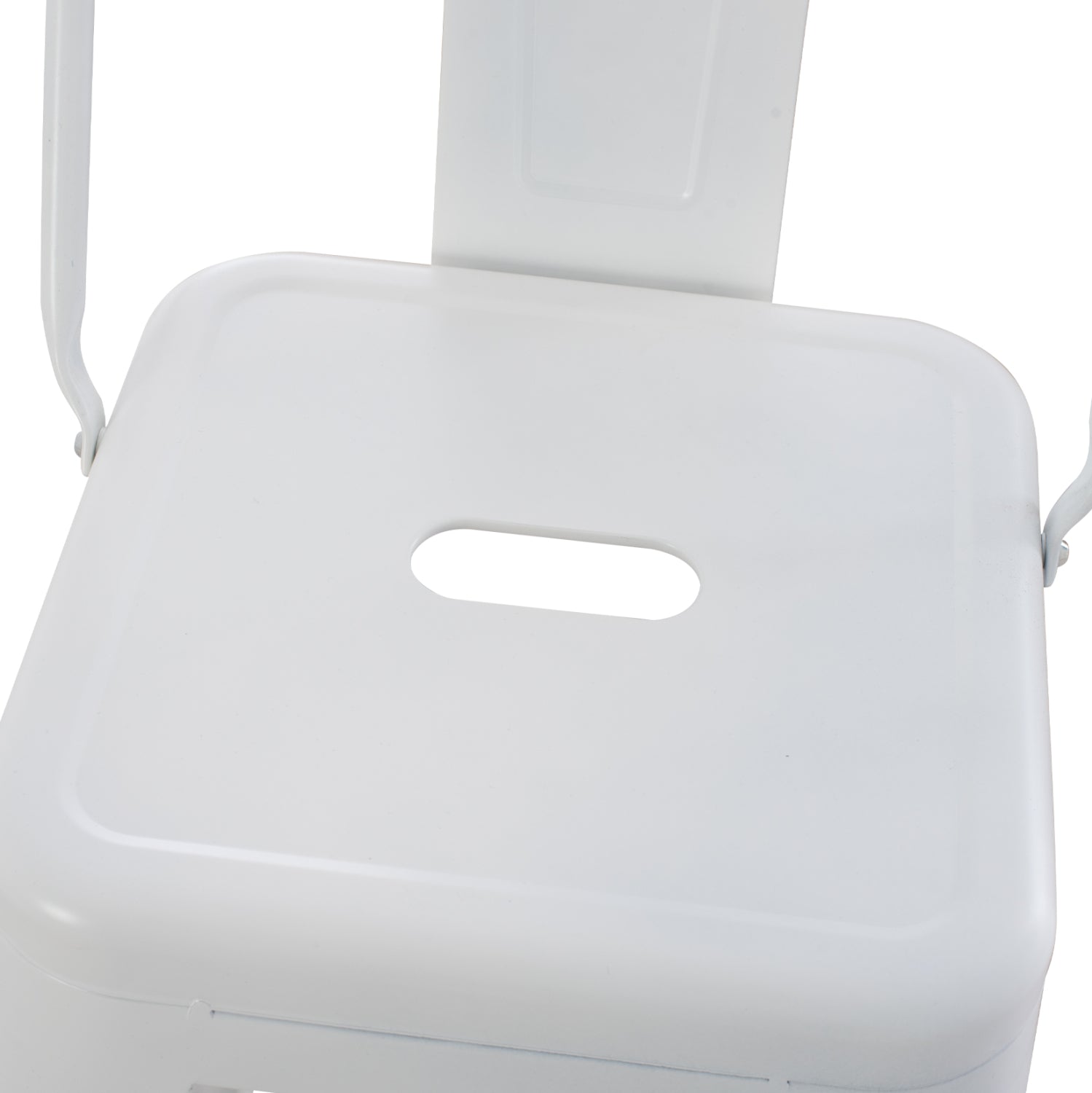 Бар стол с метален гръб Мелита про бял мат 42x42x100см