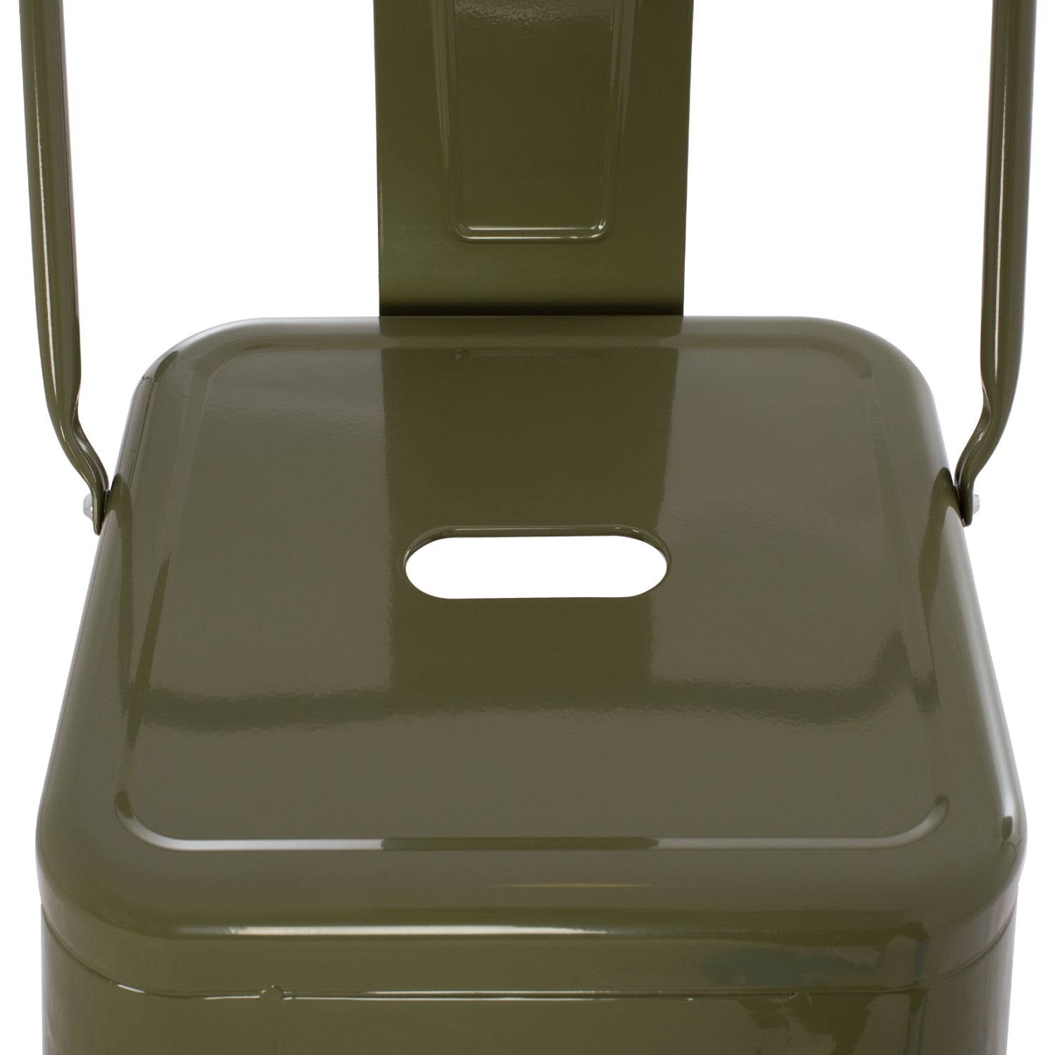 Бар стол с метален гръб Мелита зелен цвят  42x42x100см