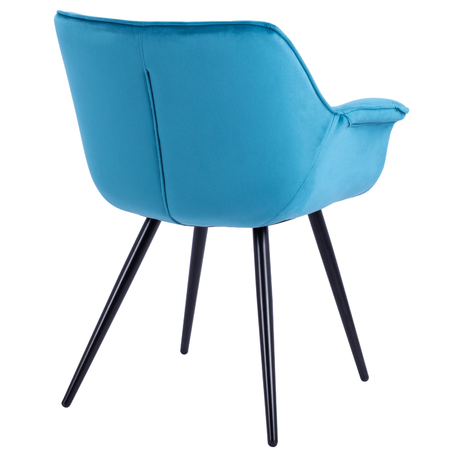 Кресло Бенждамин цвят черен-тюркоаз