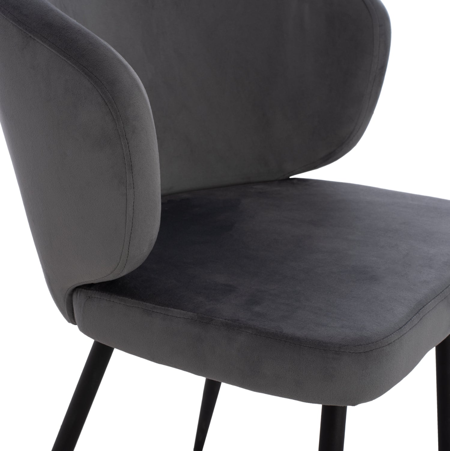 Кресло Джия сив цвят с черни крака