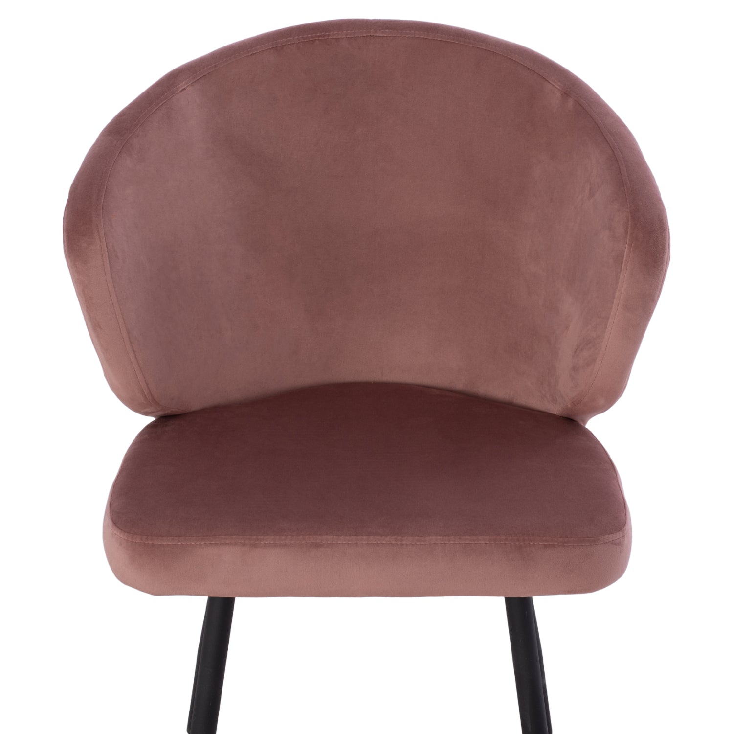 Кресло Джия розов цвят с черни крака  60x60x85