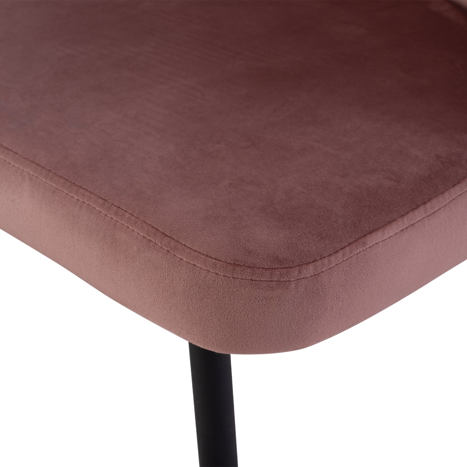 Кресло Джия розов цвят с черни крака  60x60x85