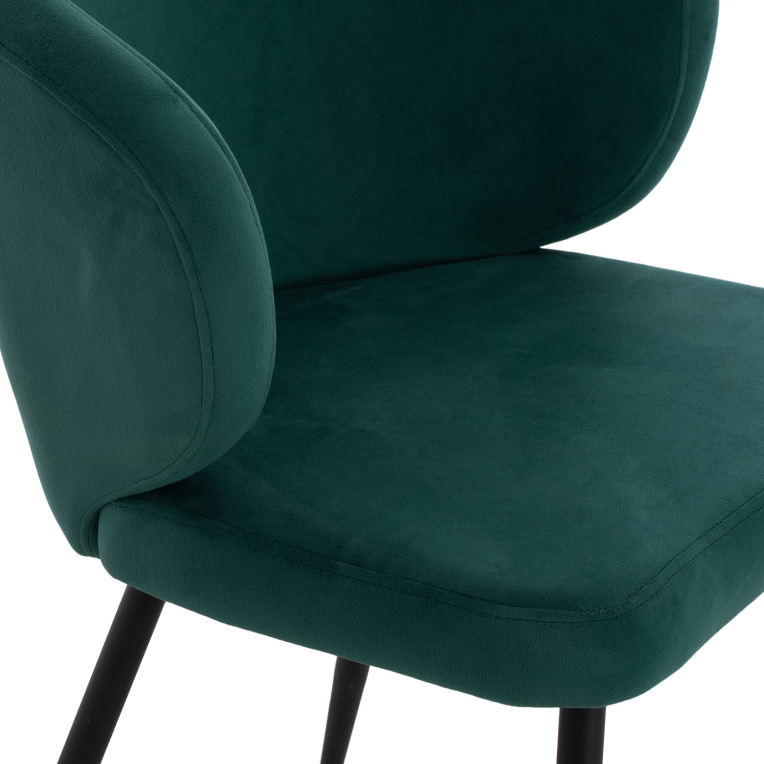 Кресло Джия зелен цвят с черни крака  60x60x85