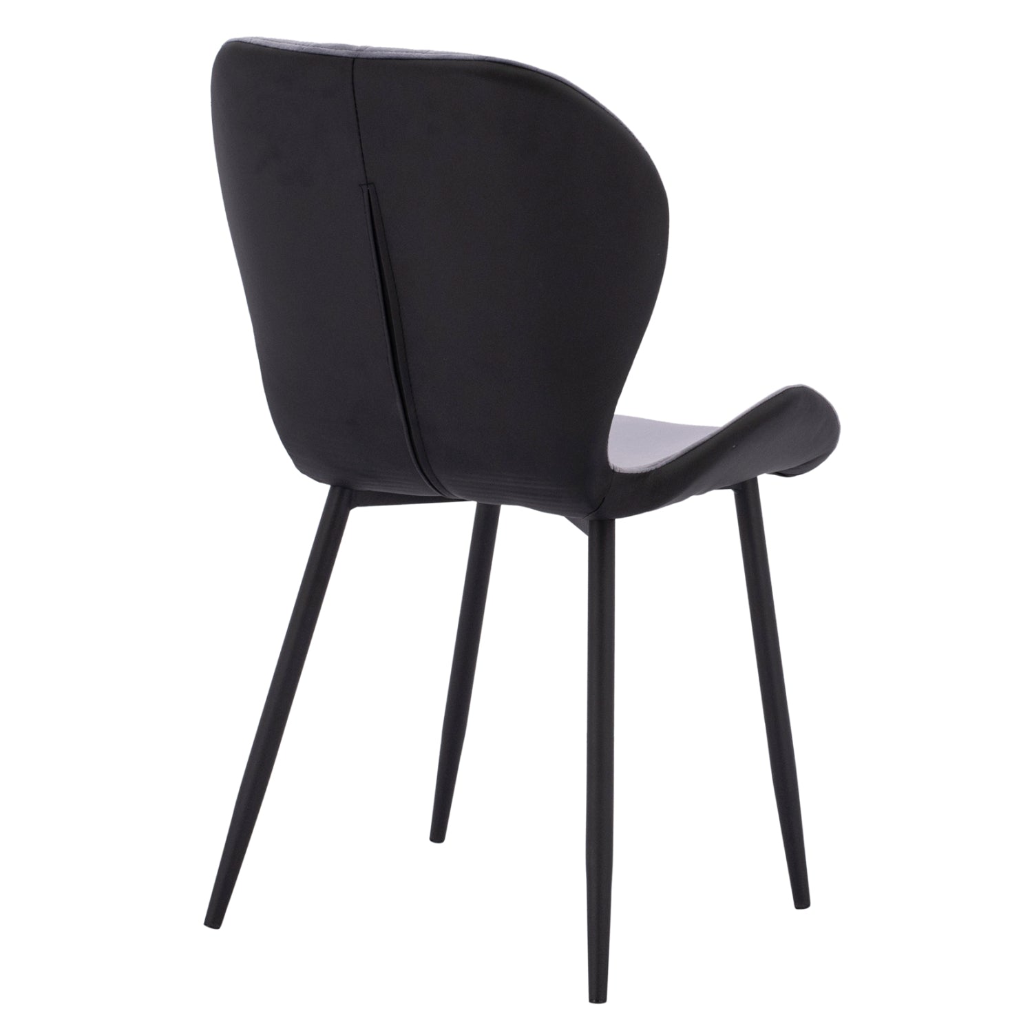 Стол Адалин кадифе цвят сив-черен 51x58x82