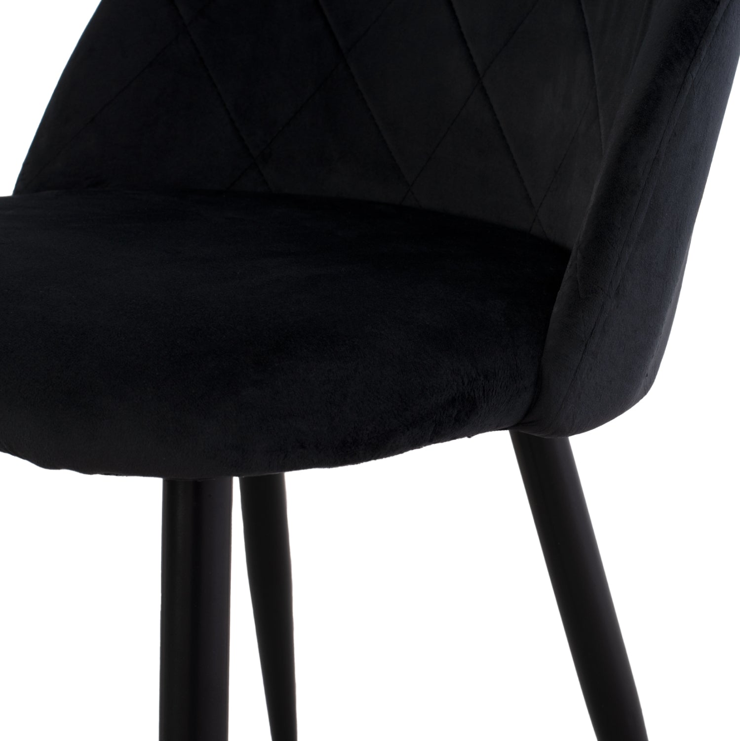 Трапезен стол Мелани черен цвят 45x52x77см