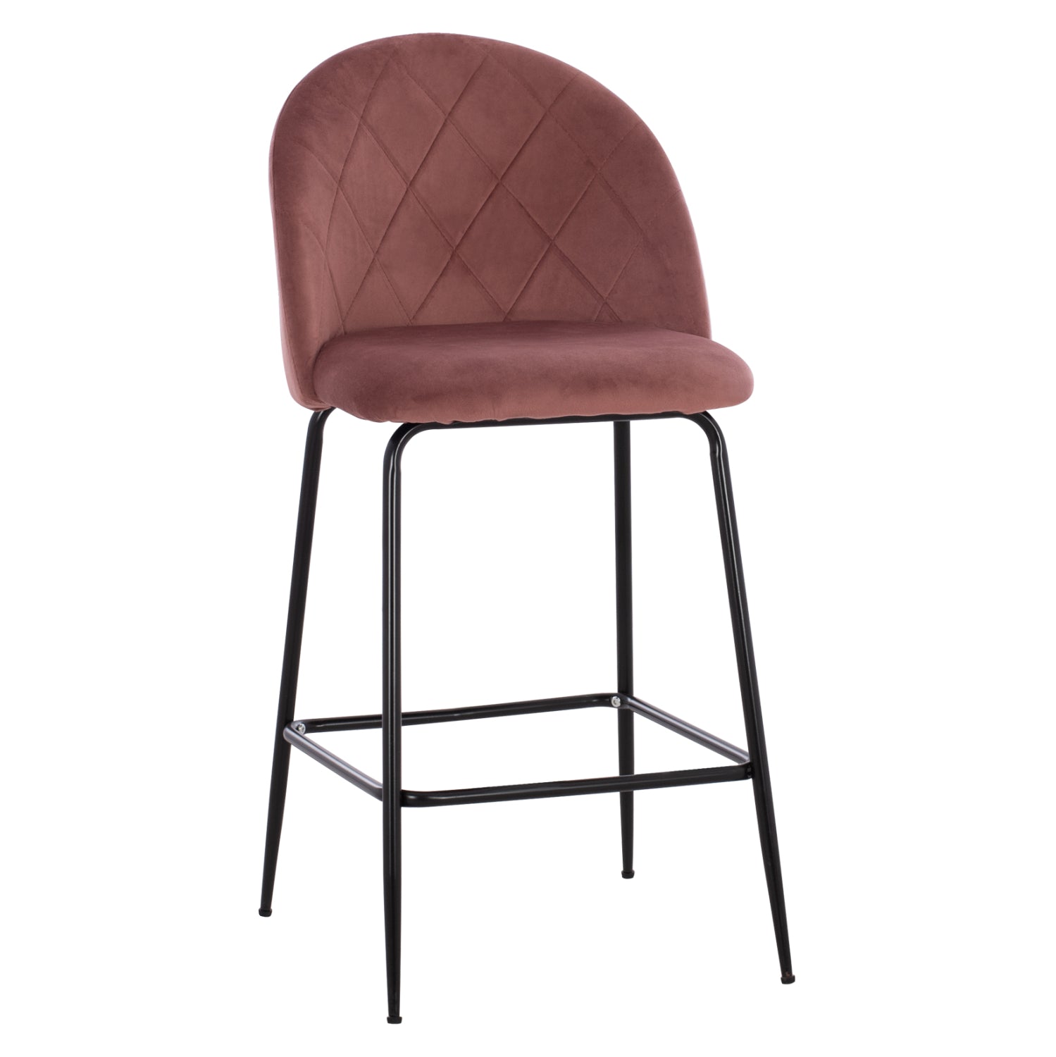 Бар стол Мелани  розов цвят 45x53x98см