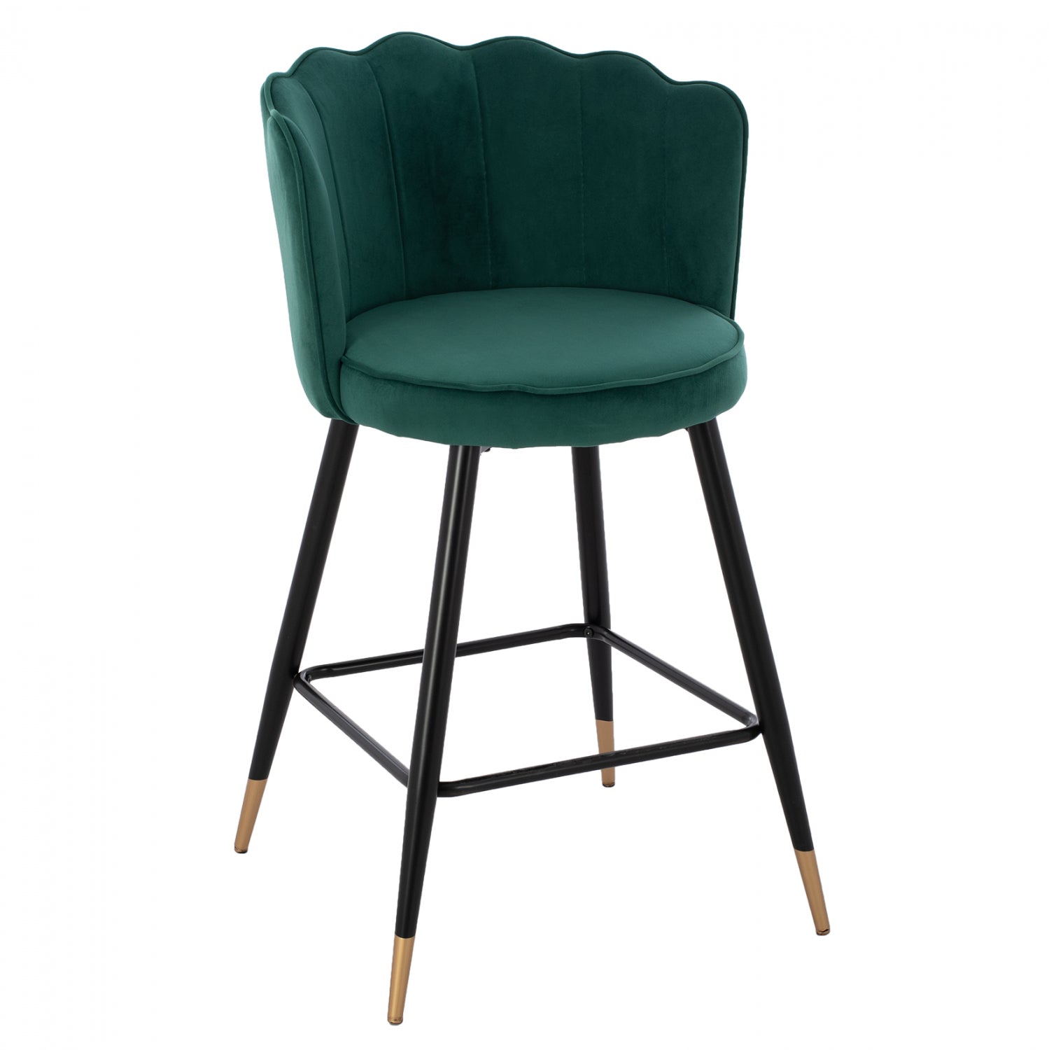 Бар стол  VESNA средна височина-зелено кадифе  50x50x90