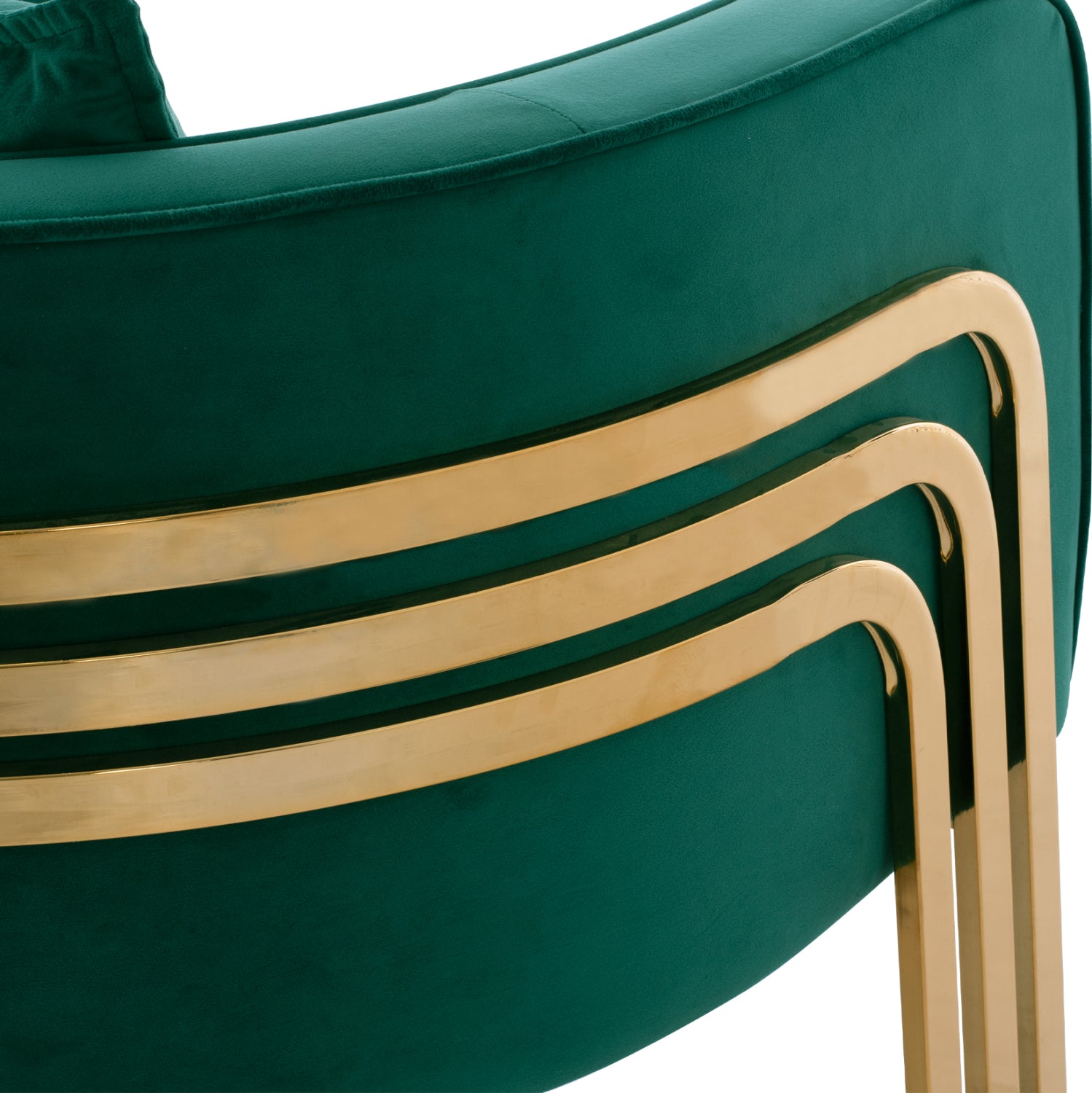 Кресло Тиана голд кадифе цвят кипарис 80x70x68