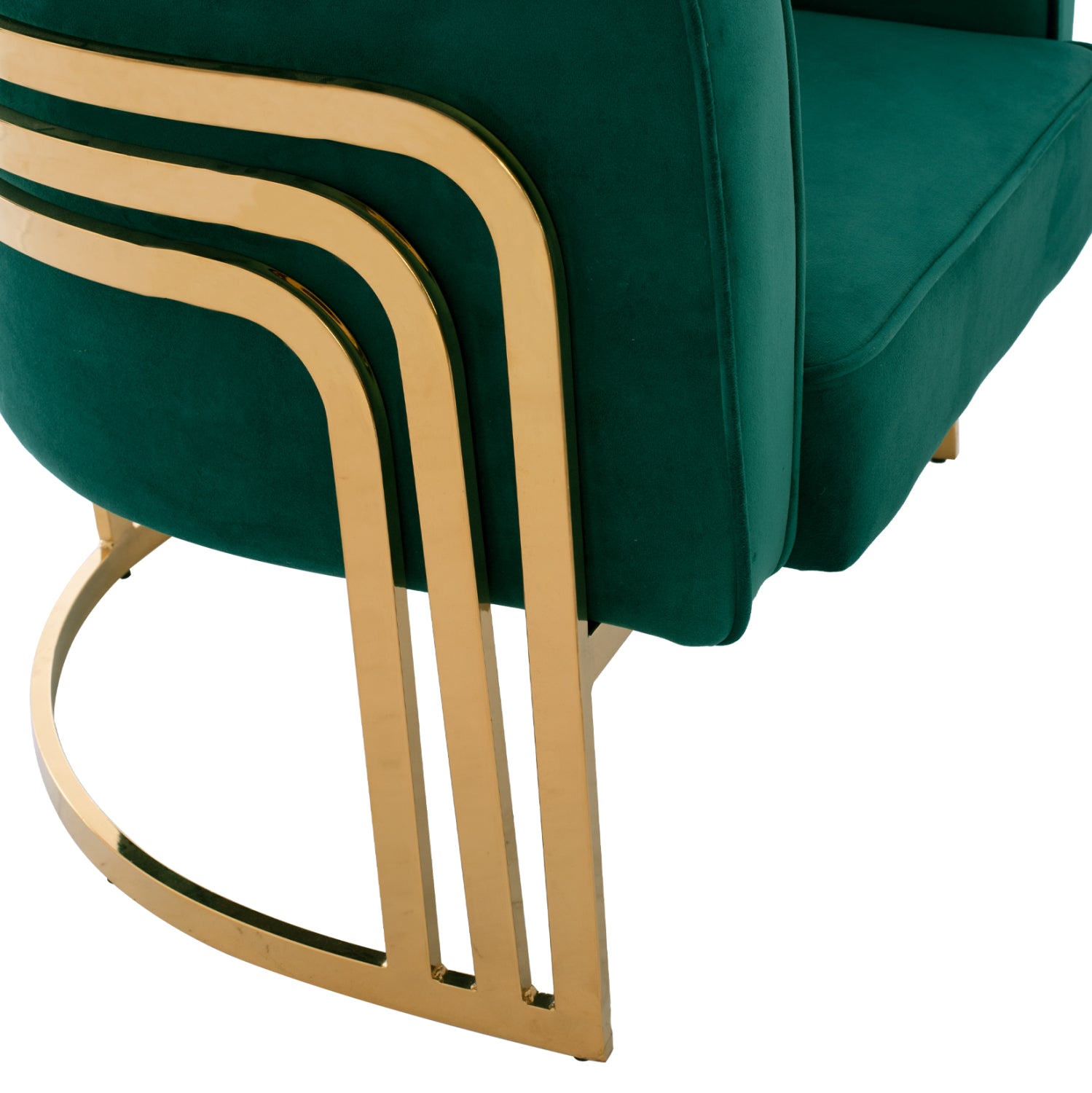 Кресло Тиана голд кадифе цвят кипарис 80x70x68