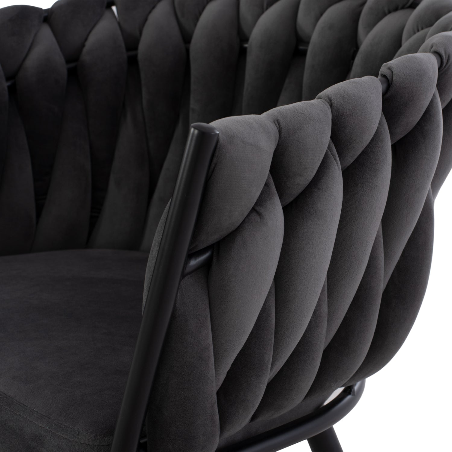 Кресло Луанда сив цвят 62x54x79см