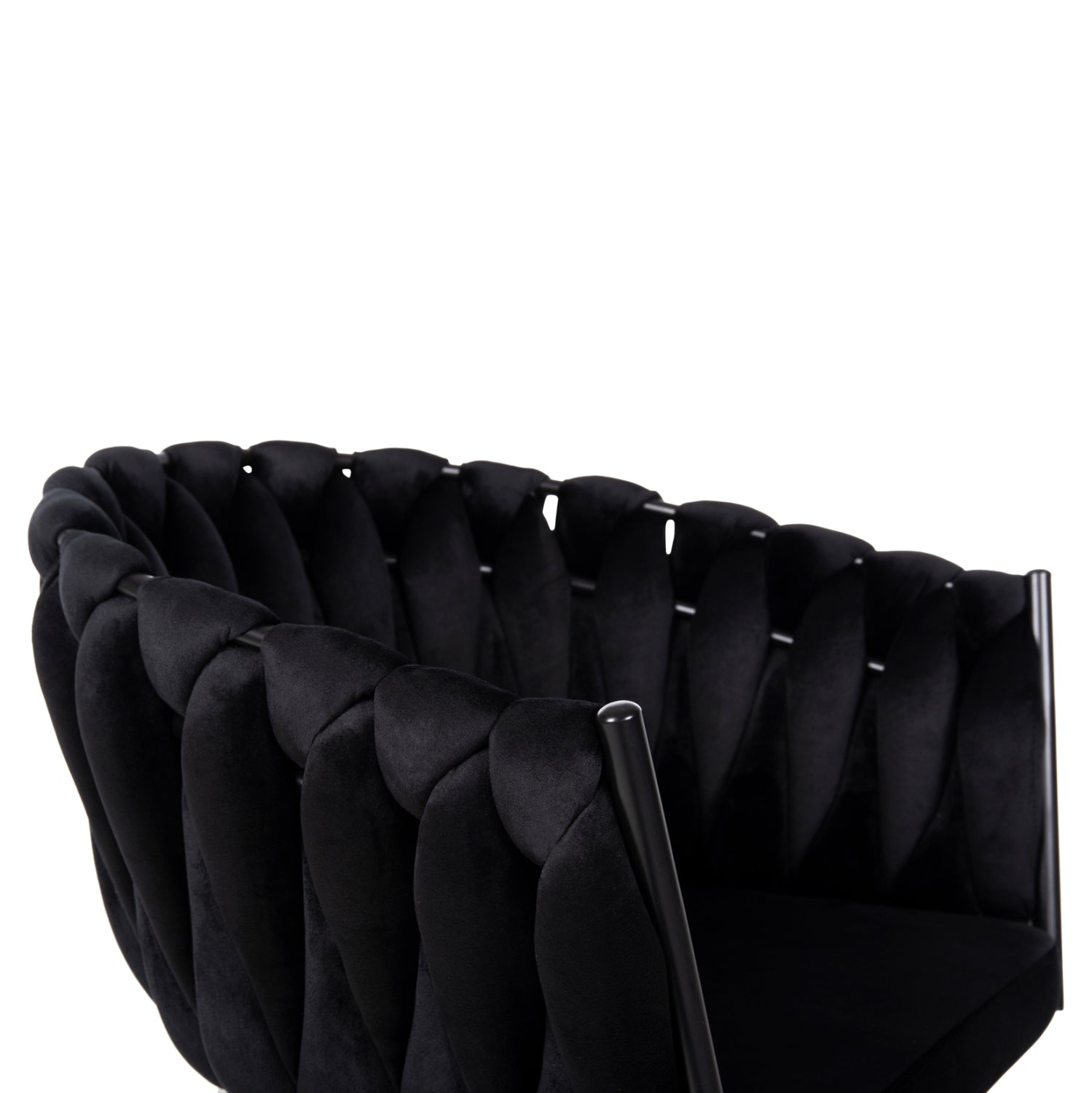 Кресло Луанда черен цвят 62x54x79см