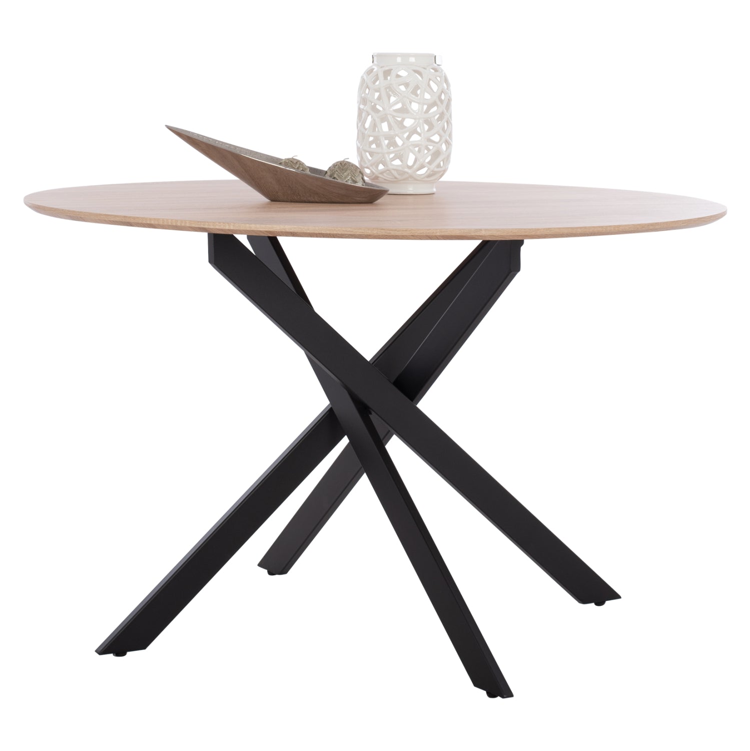 Маса ROSARIO сонома-черен цвят Φ120Χ75 см