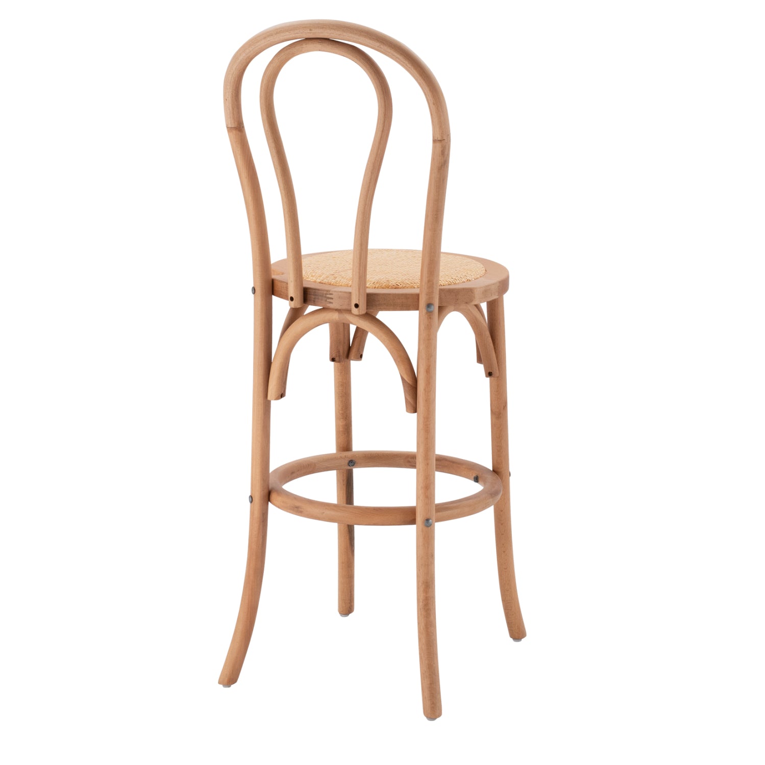 Дървен бар стол традиционал натурал 41X47X108