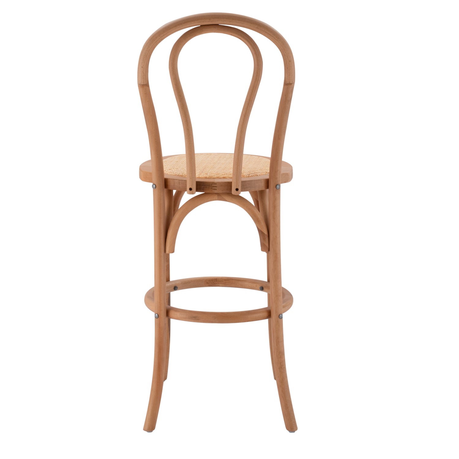 Дървен бар стол традиционал натурал 41X47X108