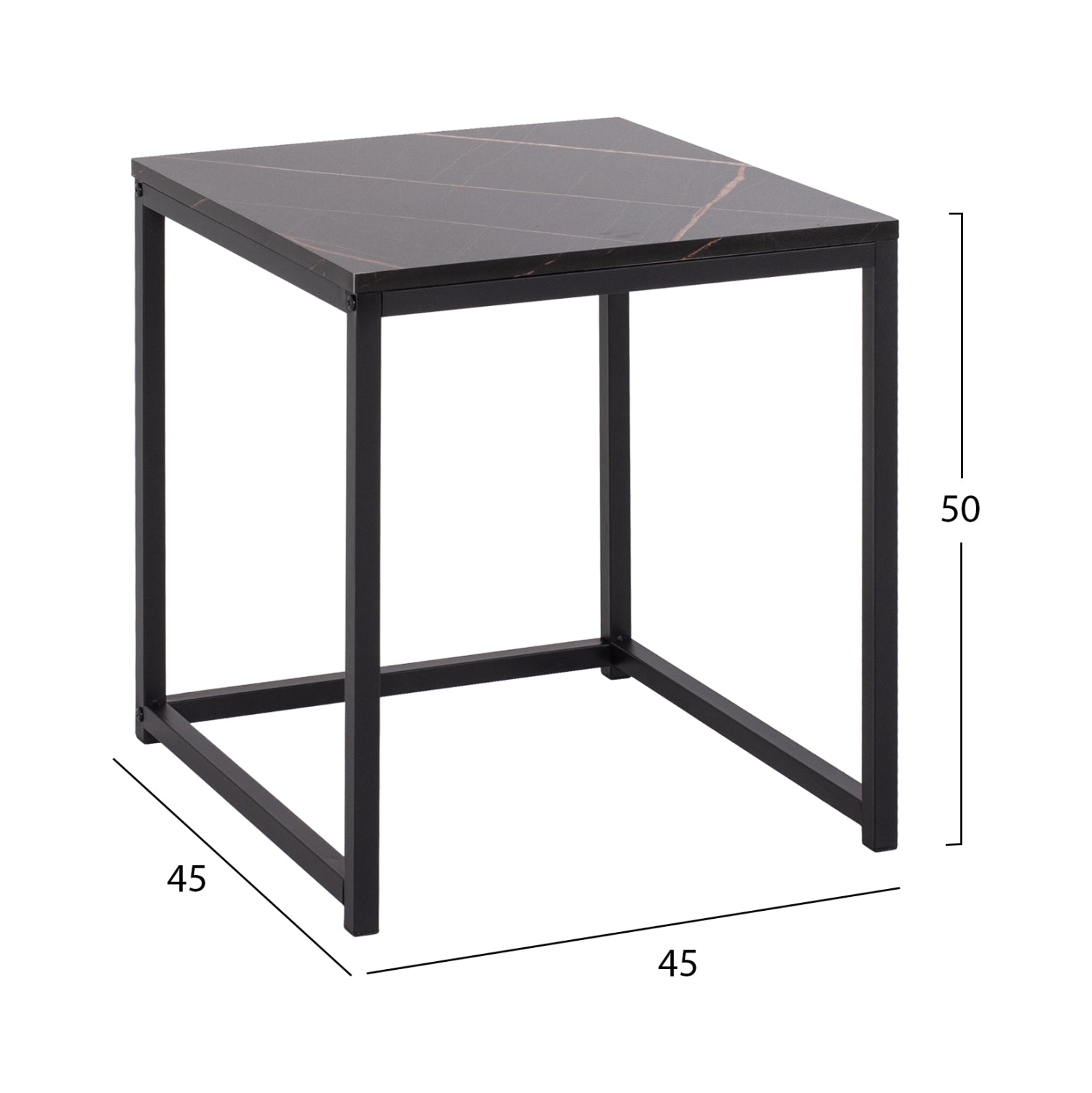 Помощни маси GRELAY  черен цвят 45X45X50см. и 37X37X43 см