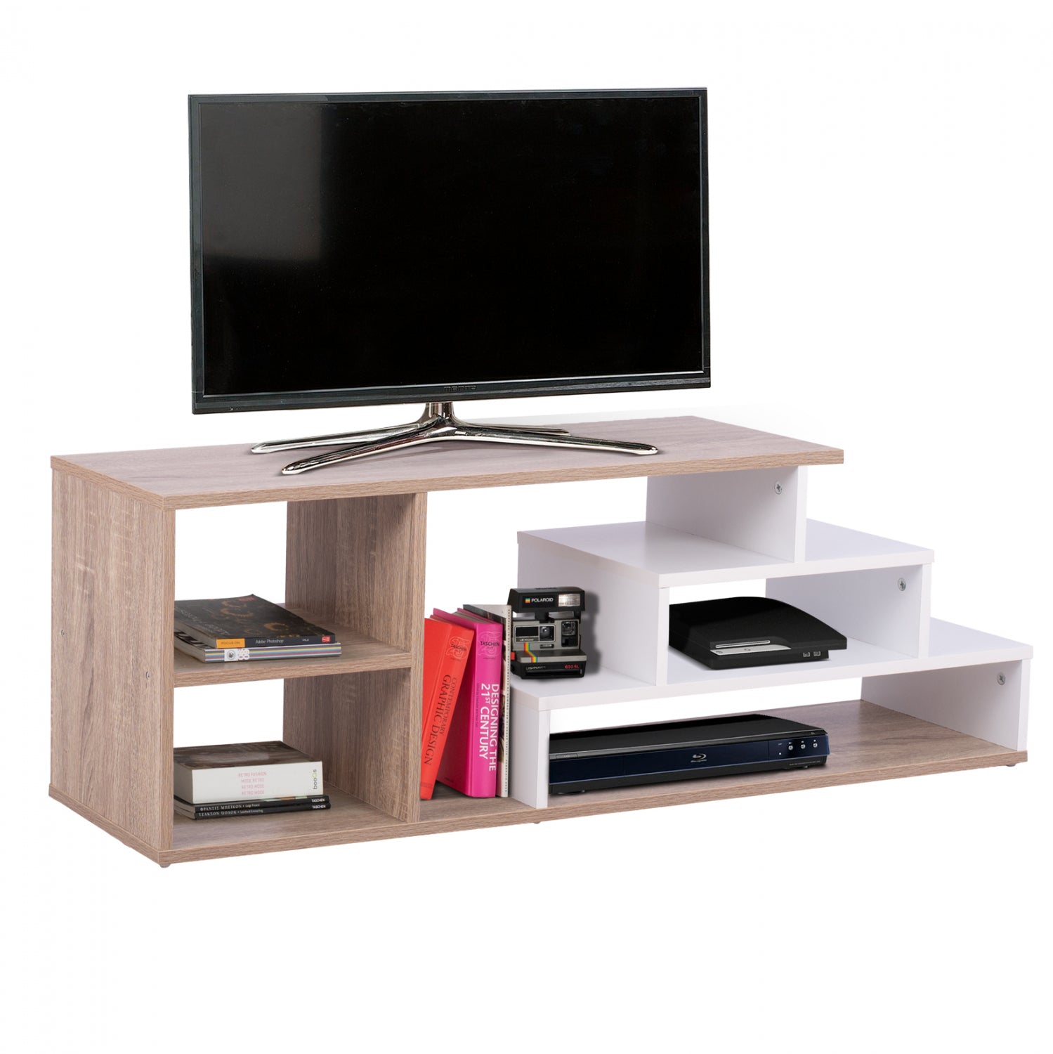 Мебели за телевизор HUGN 120x29.5x39.5см. сонама бяла