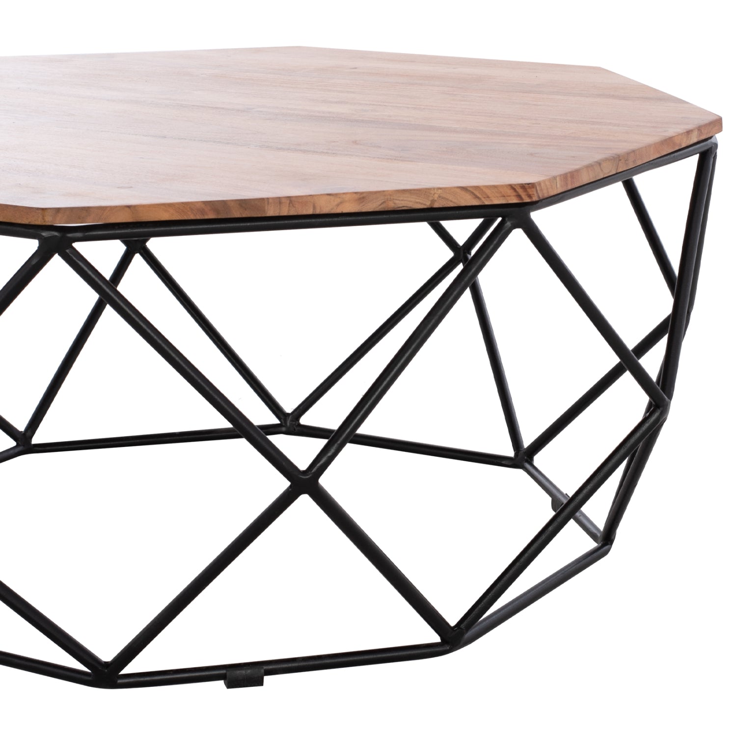 Холна маса DRAKE естетсвен-черен цвят  Φ82x40 см