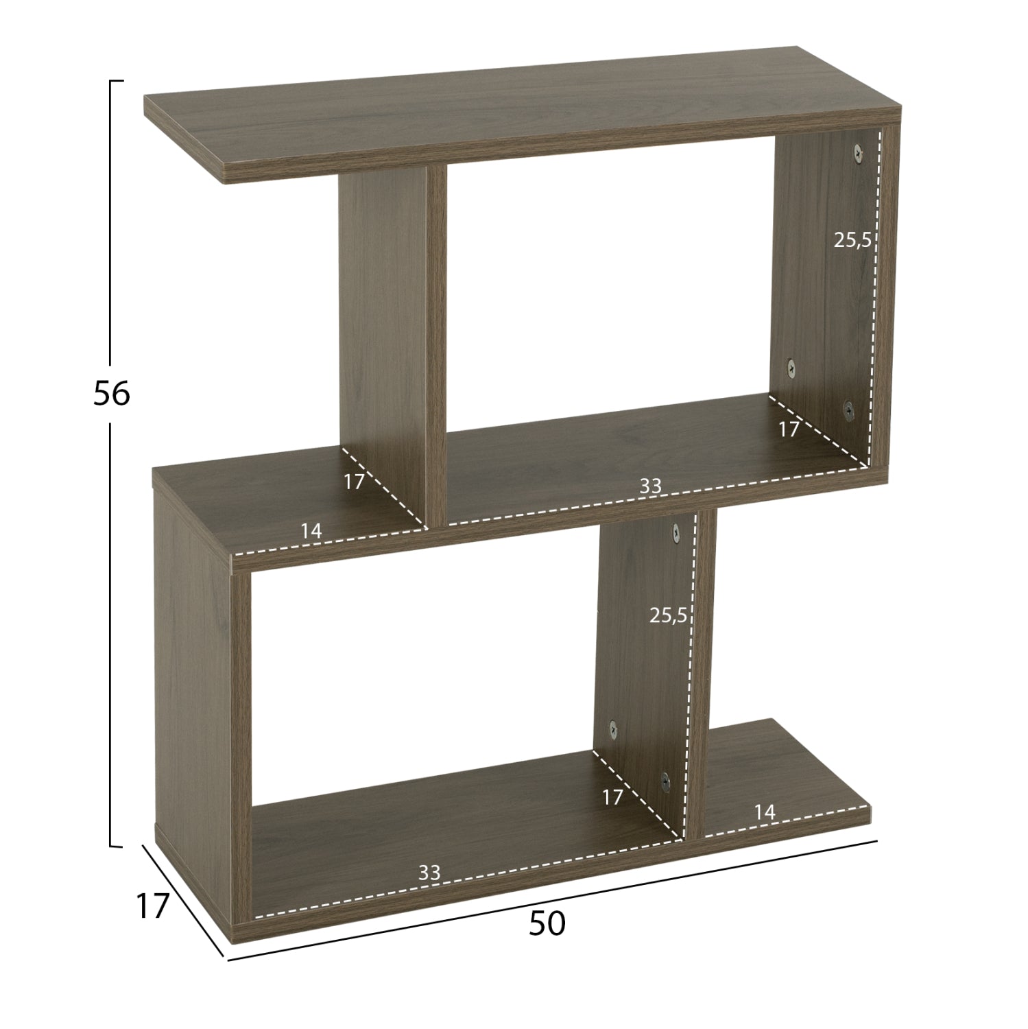 Помощна маса  AMABELLA  цвят маслено сив 50x17x56см