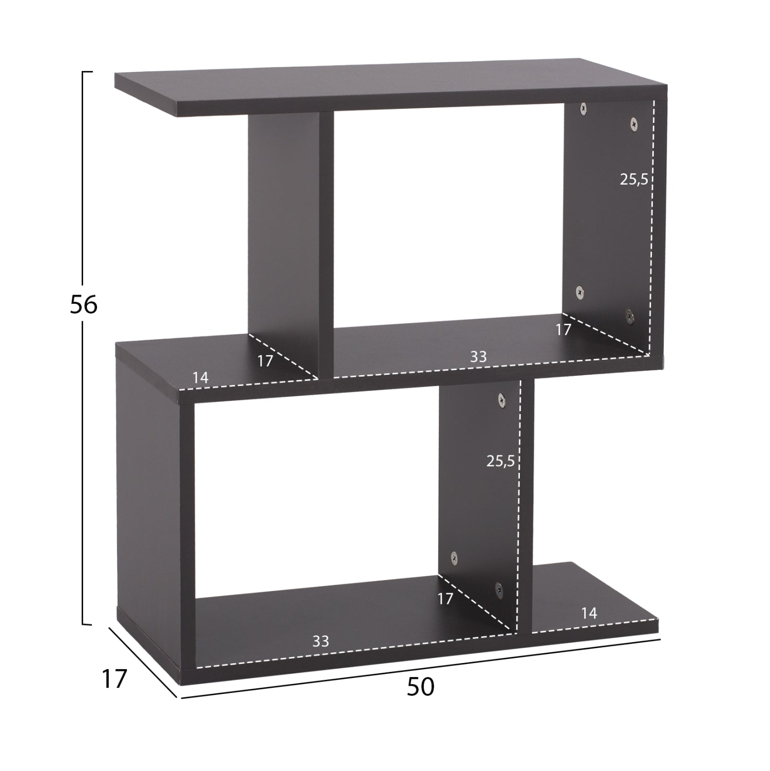 Помощна маса Америта сив цвят 50x17x56см