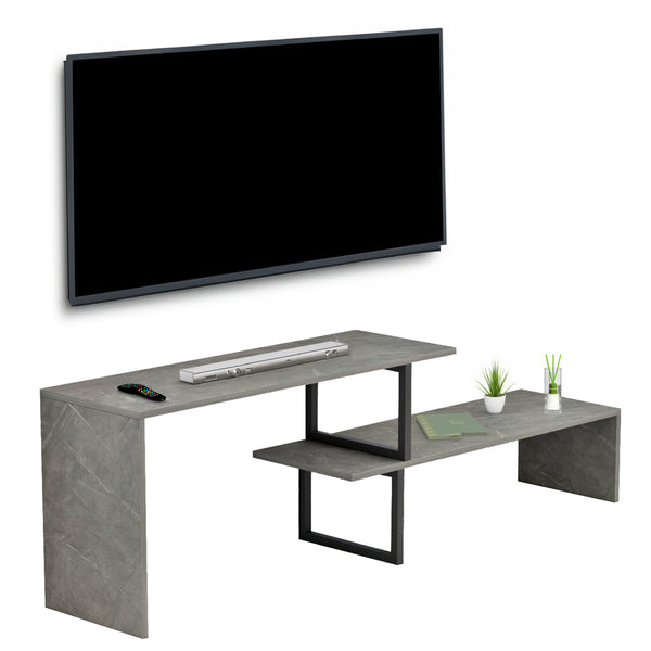 Тв шкаф BRIGGITE сив цвят 160x30x45