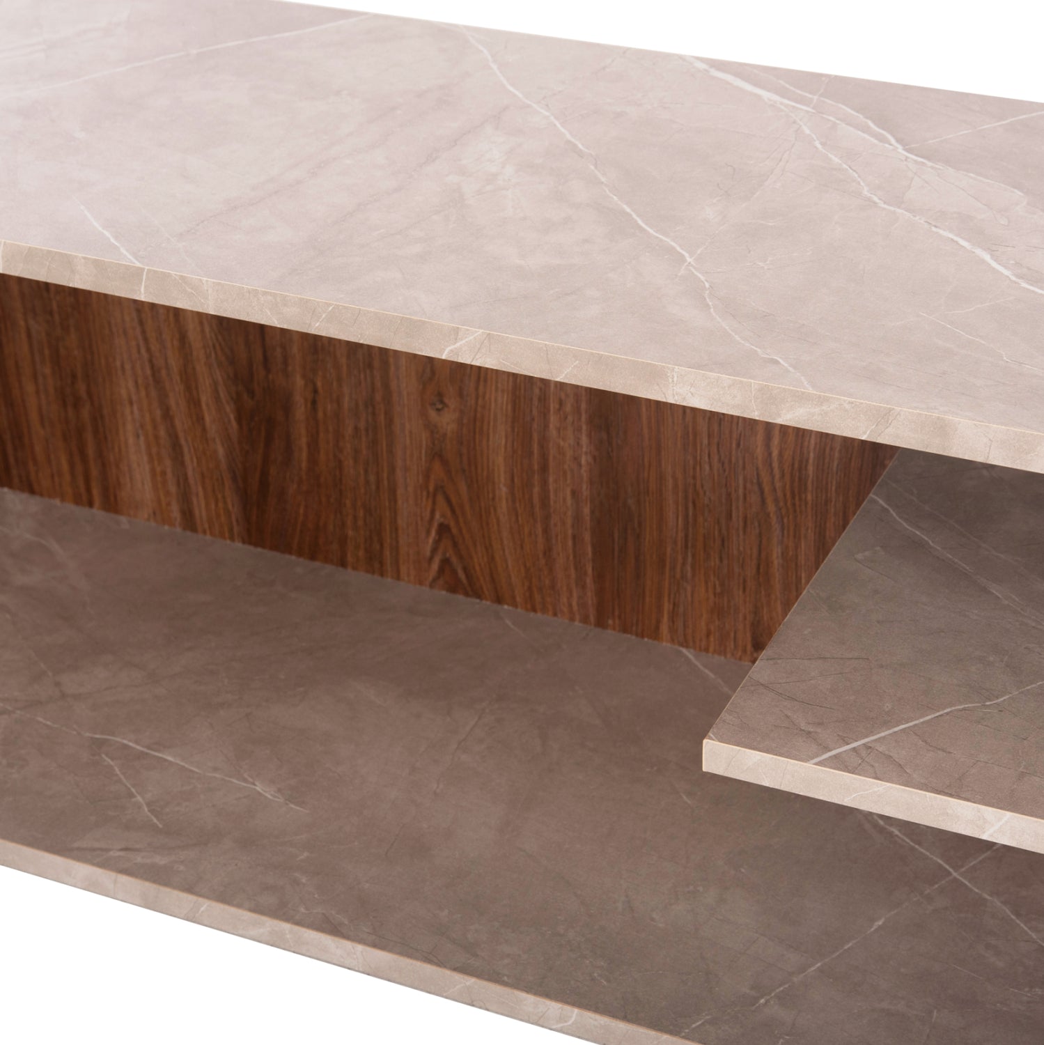 Тв шкаф EDELIE  цвят натурал-сив 150x29,5x120