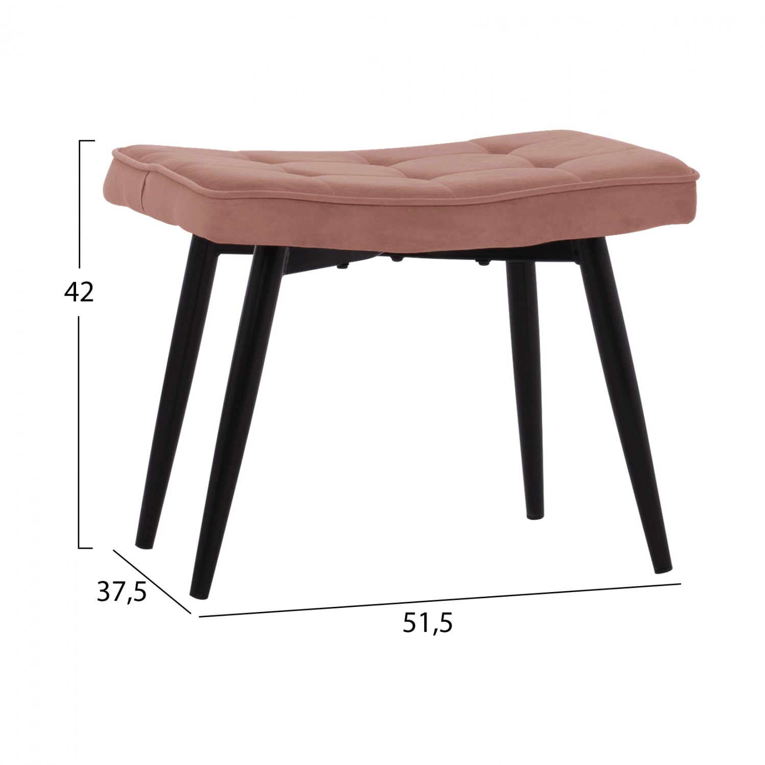 Фотьойл Bergere с табуретка, цвят rotted apple velvet, 70x57x103 см