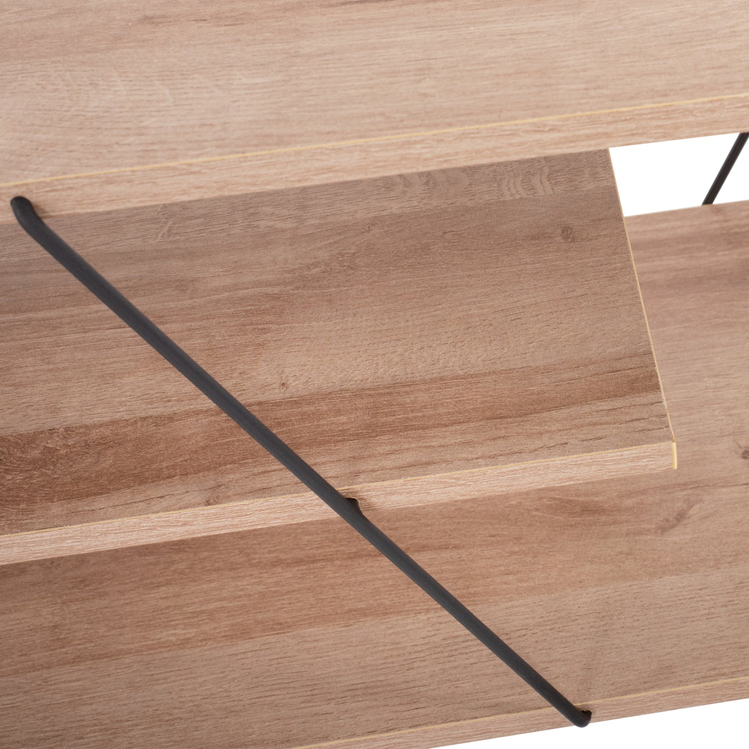 Тв  TARS шкаф цвят натурал-черен 120x32x33.2