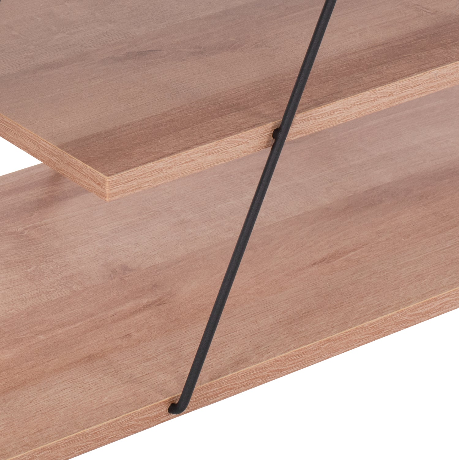 Тв  TARS шкаф цвят натурал-черен 120x32x33.2