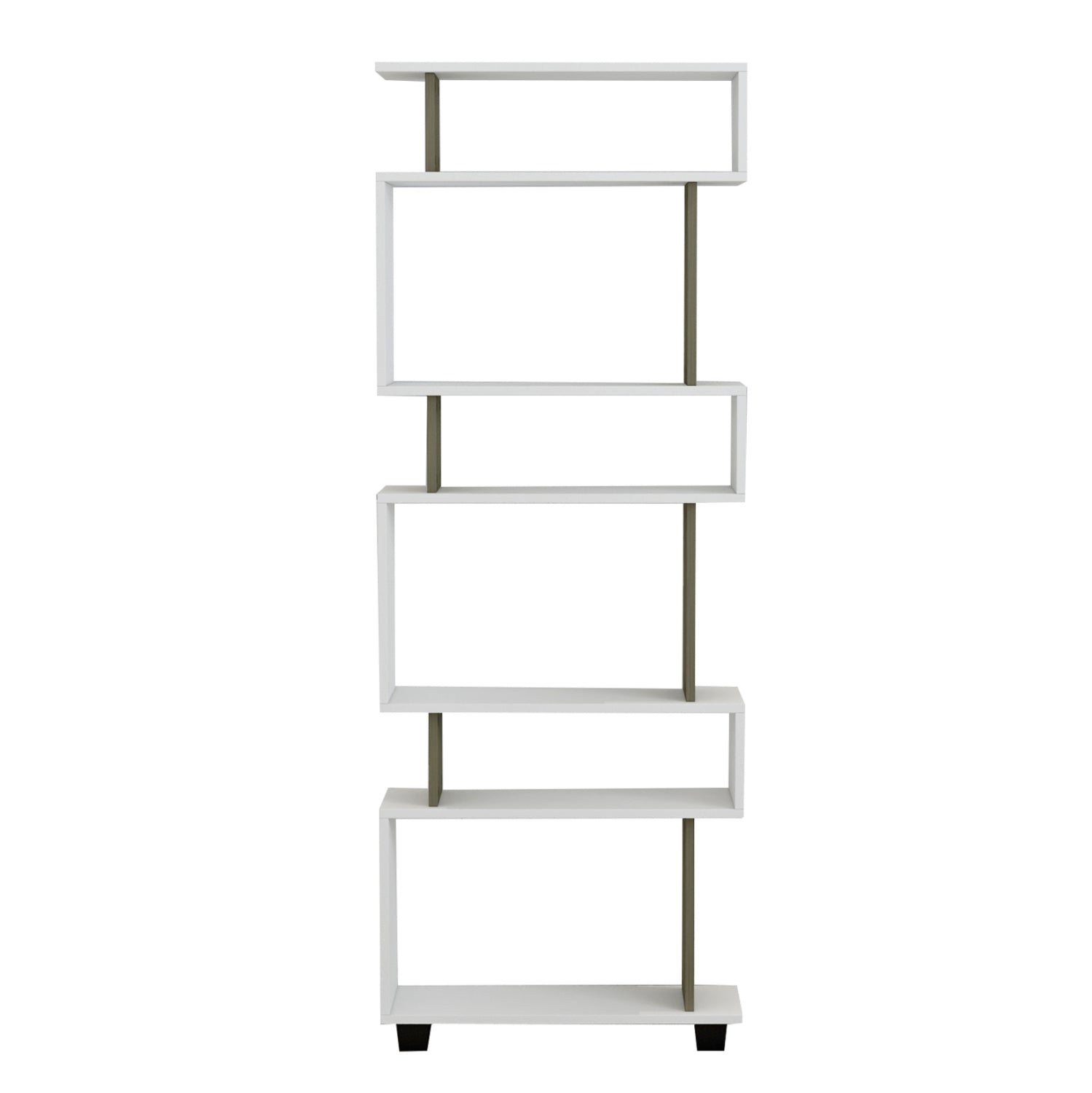 Етажерка  OWL цвят бял-орех  60x19.5x165см