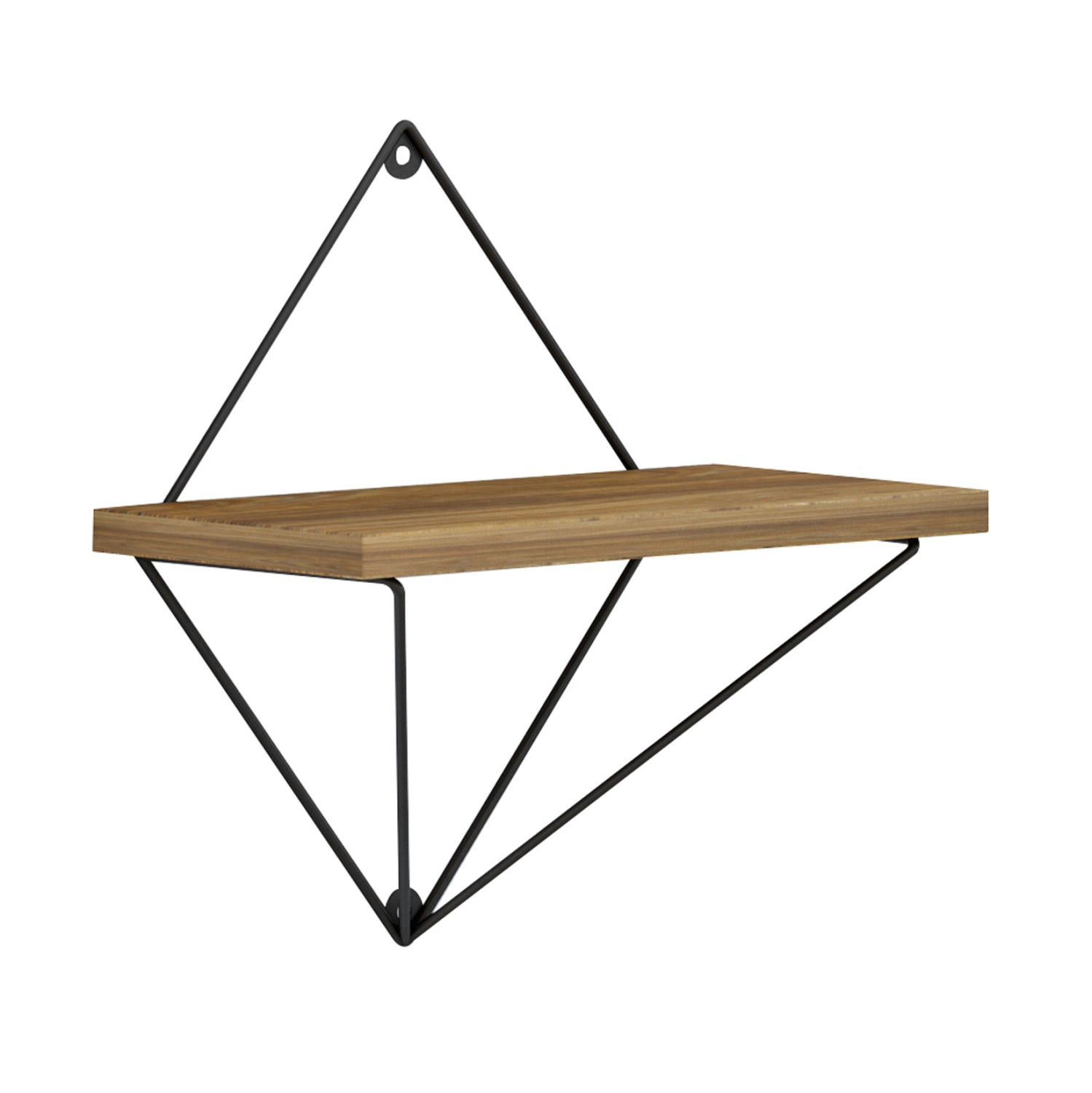 Комплект стенни рафтове 2 бр естествен-черен цвят 30x14x30см