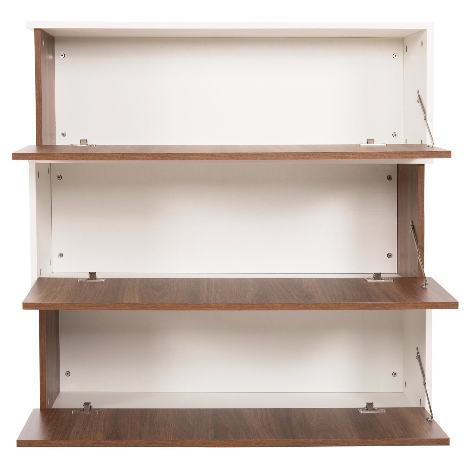 Шкаф за обувки MIRABELL цвят орех-бял 90Χ30Χ93