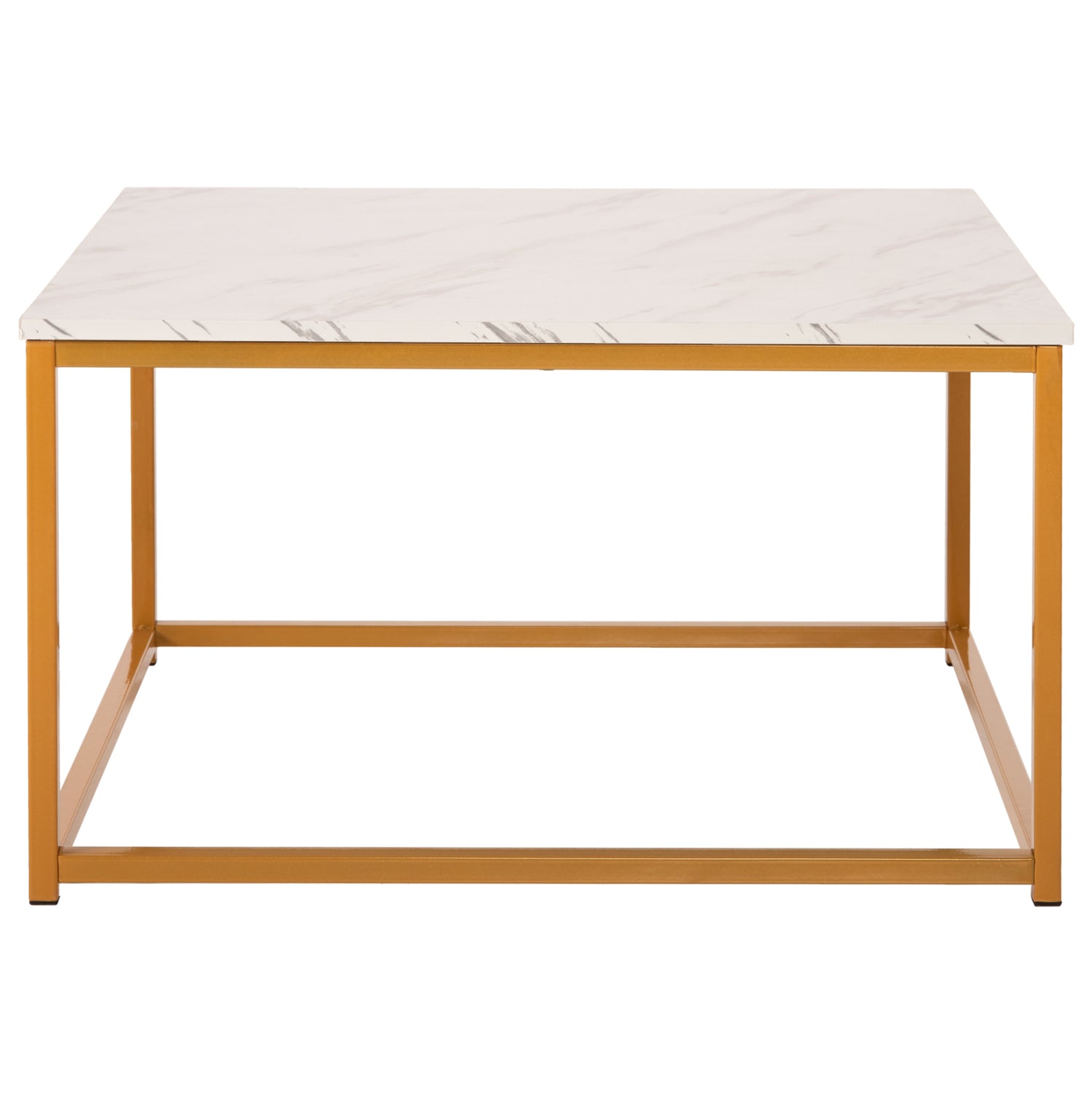 Холна маса  BRAYLEN бял-златист цвят  75x75x43.5см