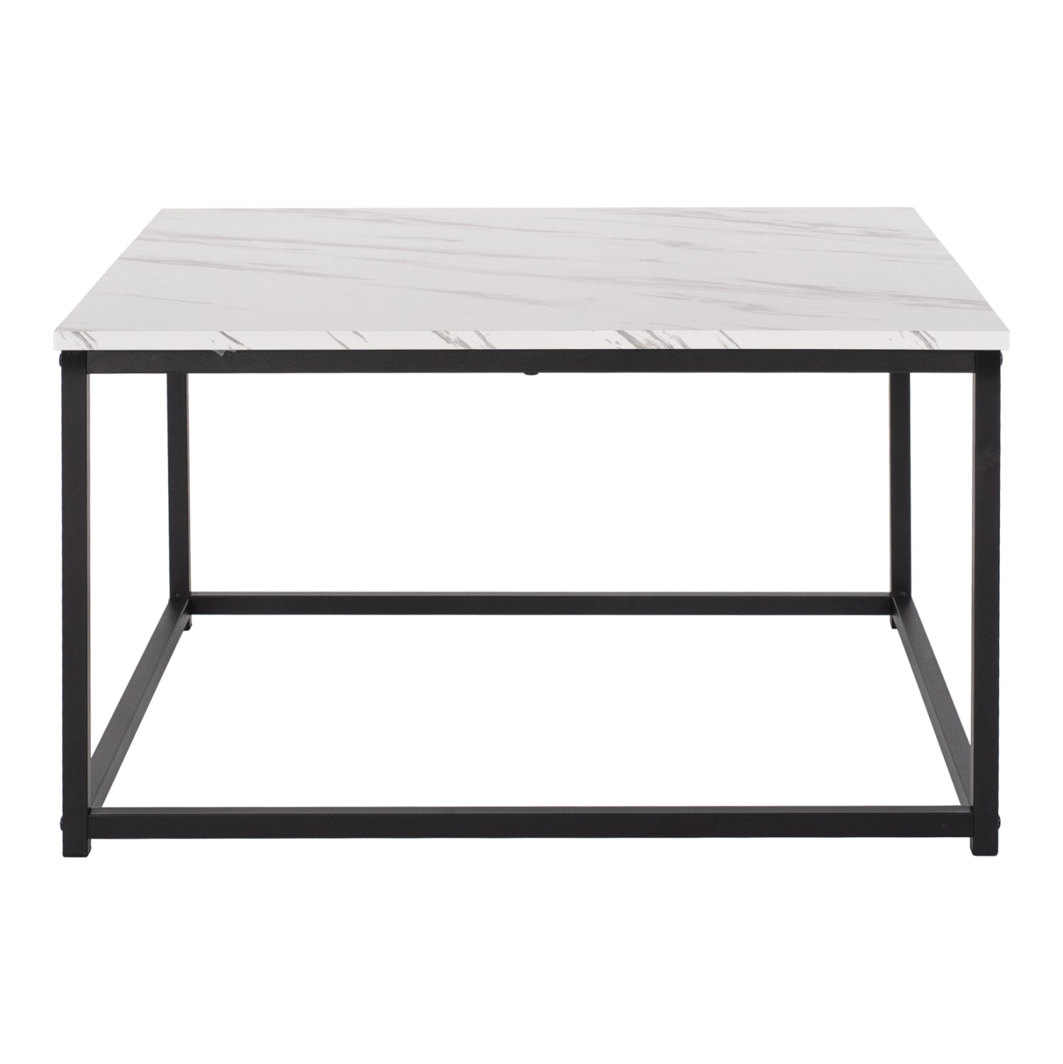 Холна маса Брайли цвят черен-бял 75x75x43см