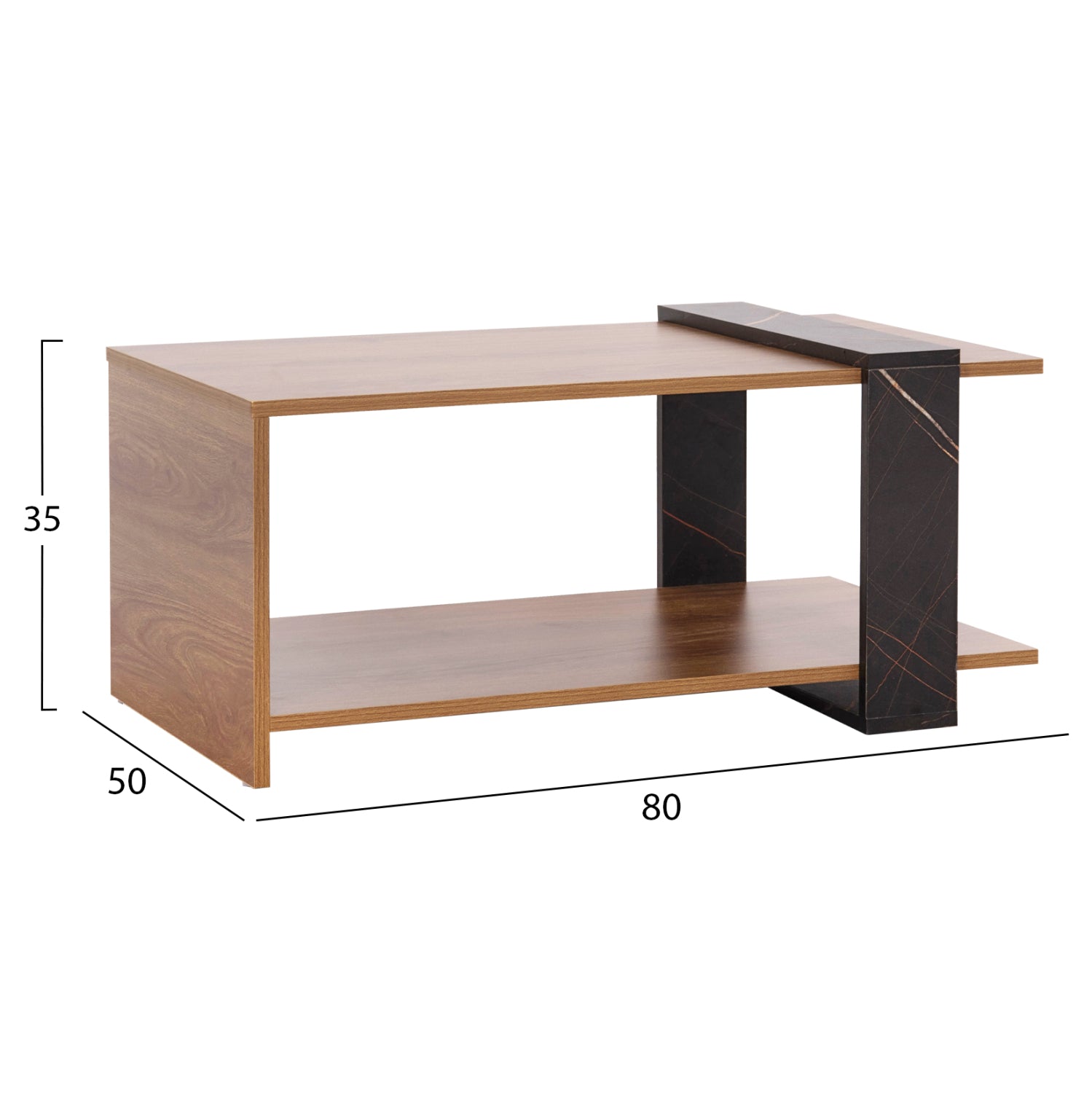 Холна маса WILMA естествен-сив цвят  80X50X35см