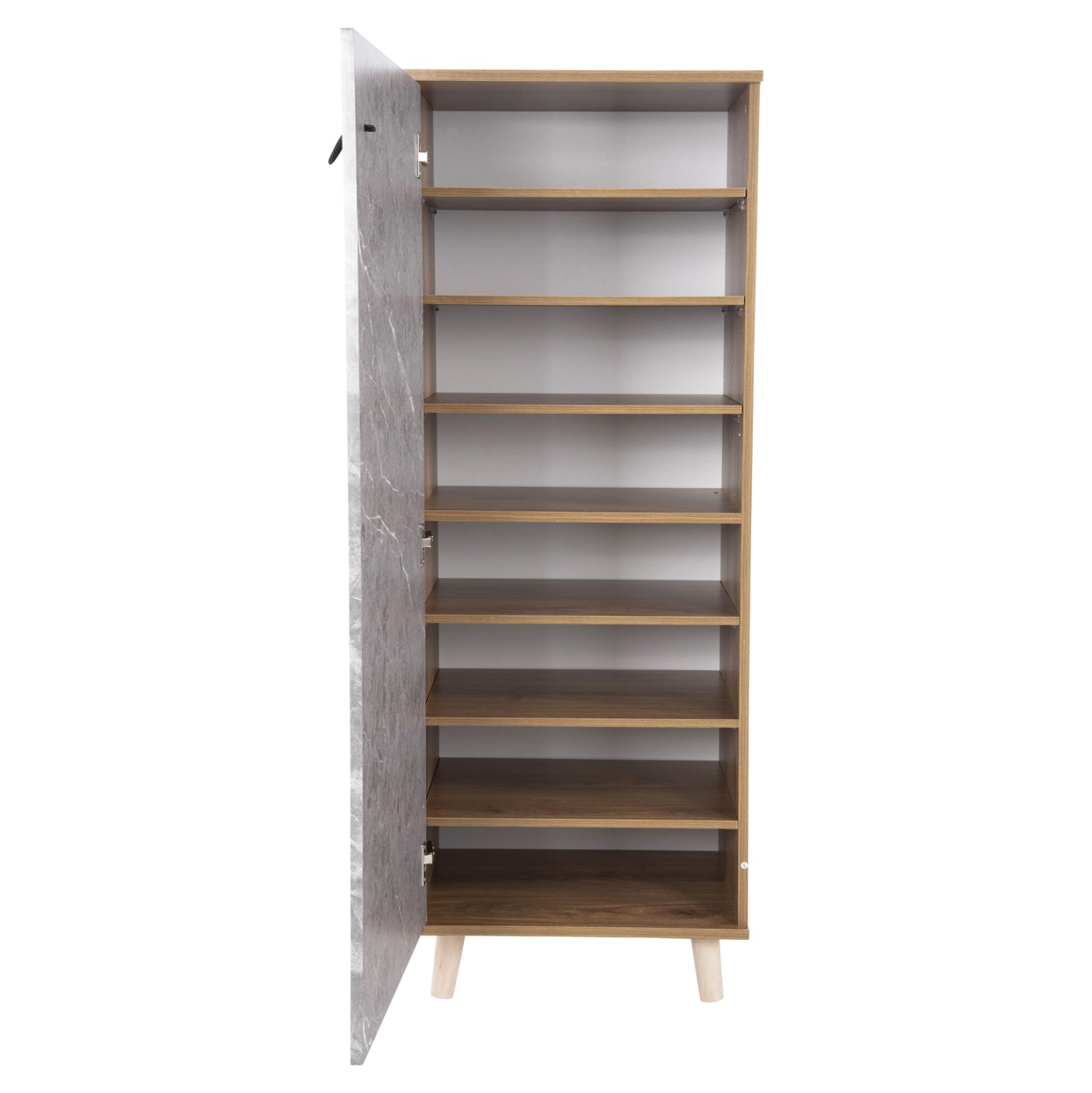 Шкаф за обувки ALVARO цвят сонома-тъмно сив 50Χ38Χ135