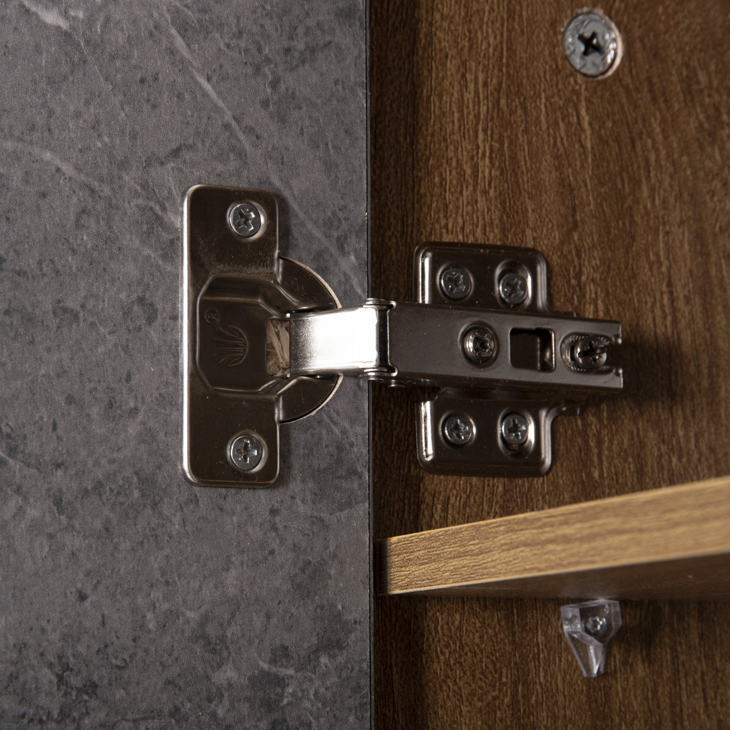 Шкаф за обувки ALVARO цвят сонома-тъмно сив 50Χ38Χ135