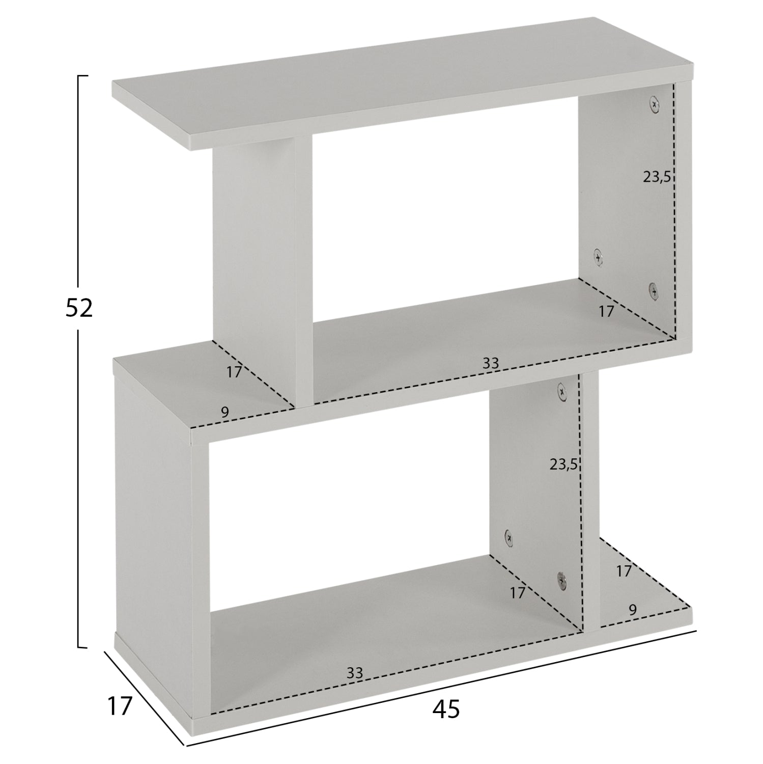 Помощна маса  Амир  бял цвят 45x17x52см
