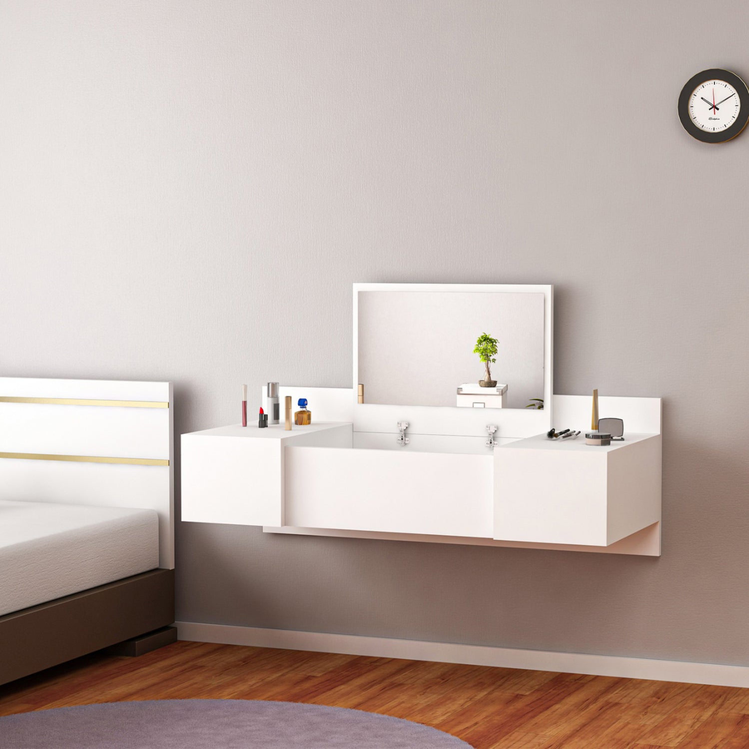 Тоалетка  LINDE  бял цвят 100x39x33