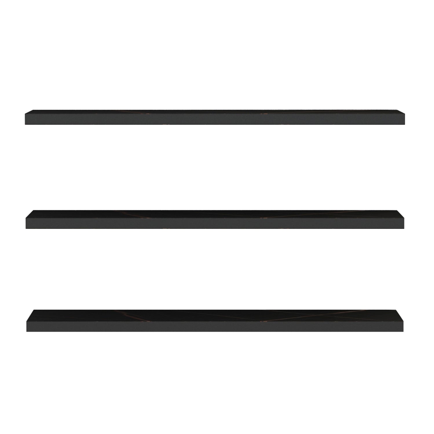 Стенни рафтове CASSIUS  3 бр черен цвят 60x14,5 см