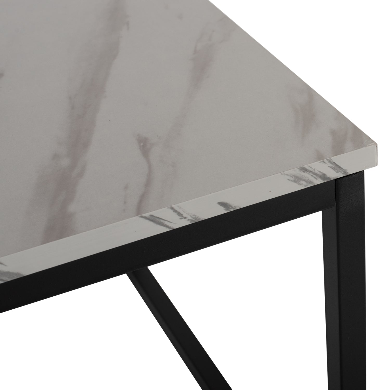 Холна маса Сафрон цвят черен-бял  95x55x43см