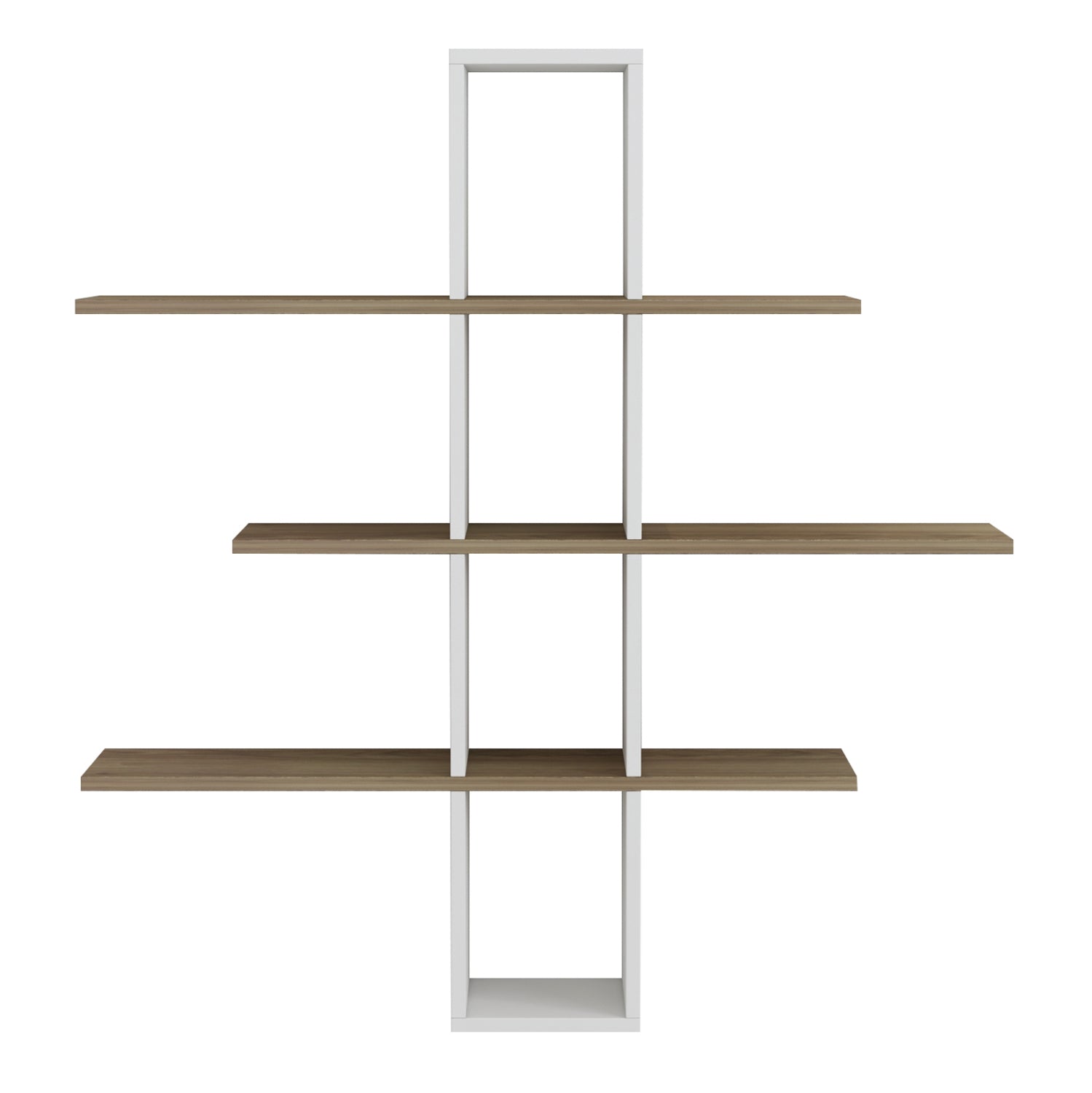 Стенен рафт DOMINIC  цвят натурал-бял  96x19.5x101см