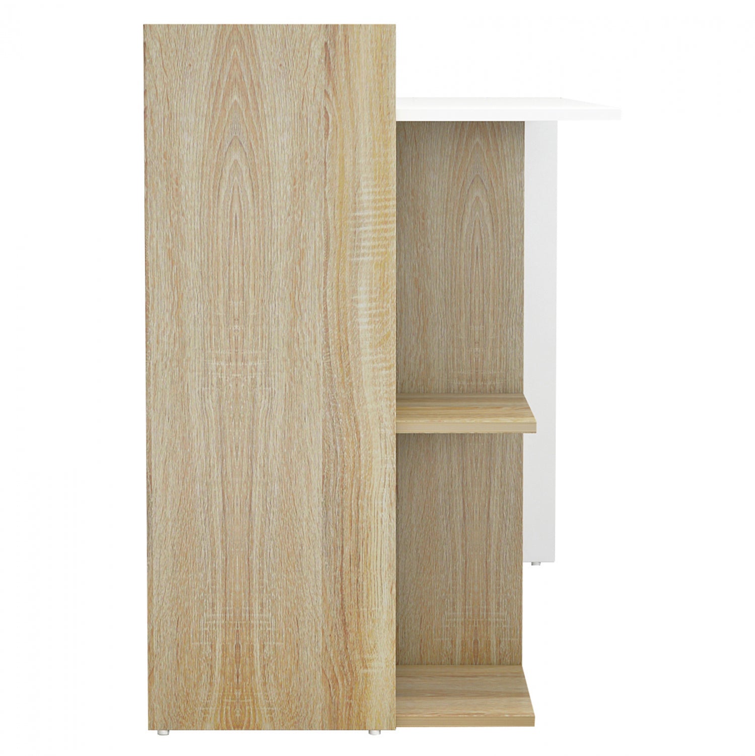 Офис бюро с библиотека SYNDYA бял-сонома цвят  112x55x85см