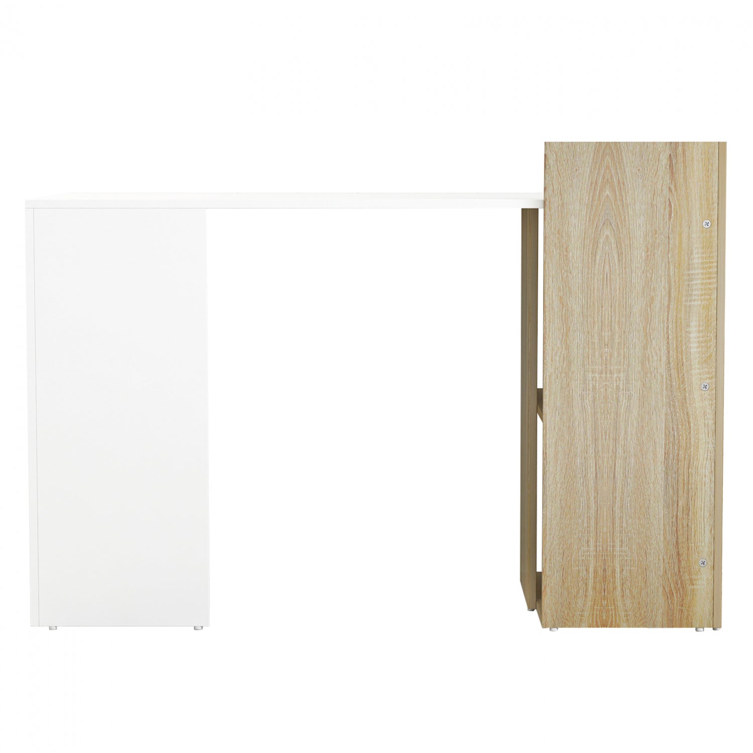 Офис бюро с библиотека SYNDYA бял-сонома цвят  112x55x85см