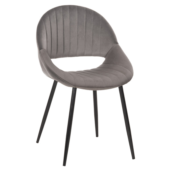 Стол  ODEN сив цвят кадифе 52x55x84