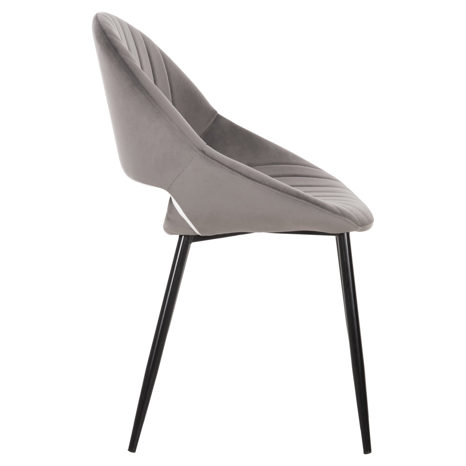 Стол  ODEN сив цвят кадифе 52x55x84
