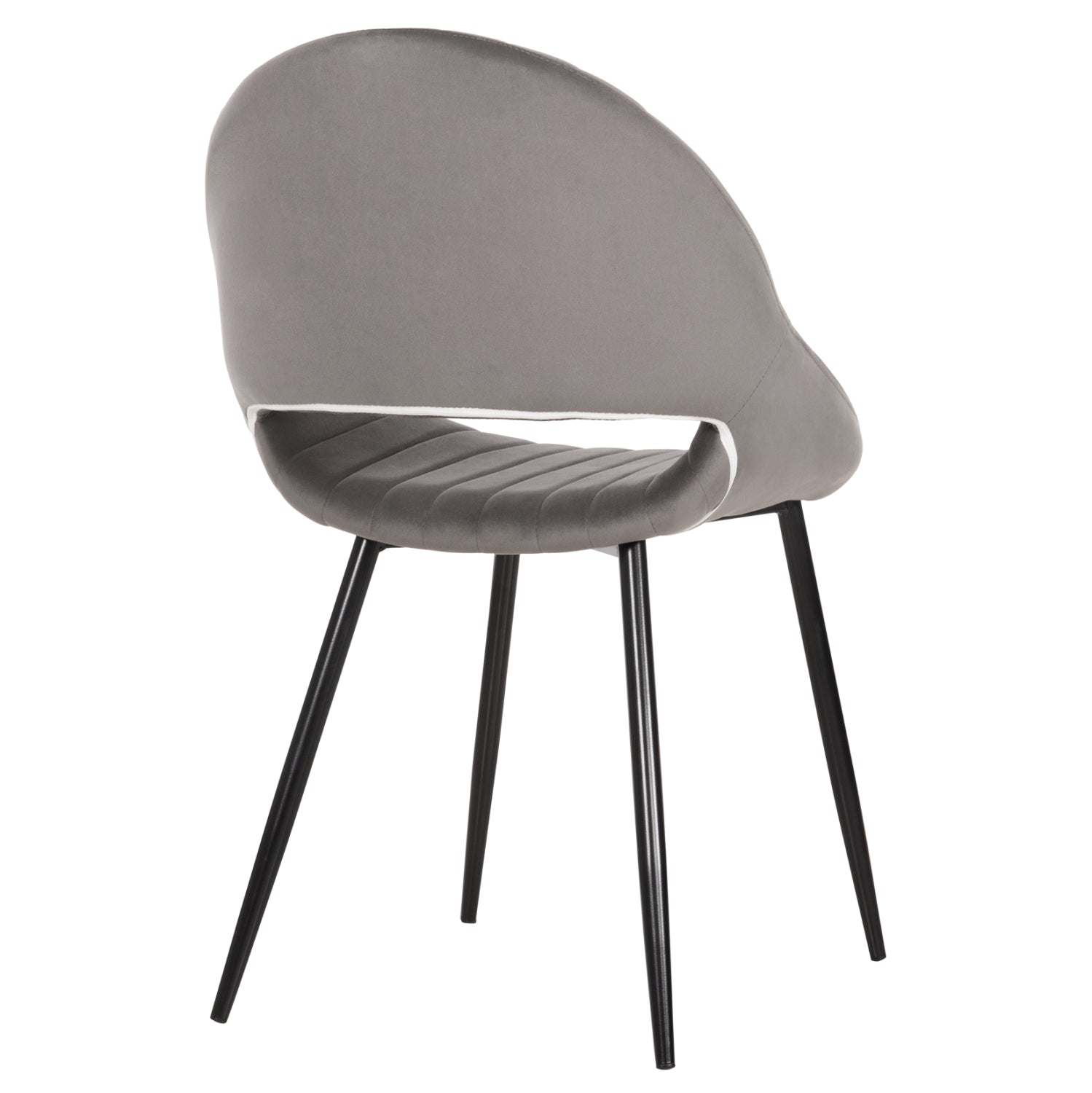 Стол  ODEN сив цвят кадифе 52x55x84