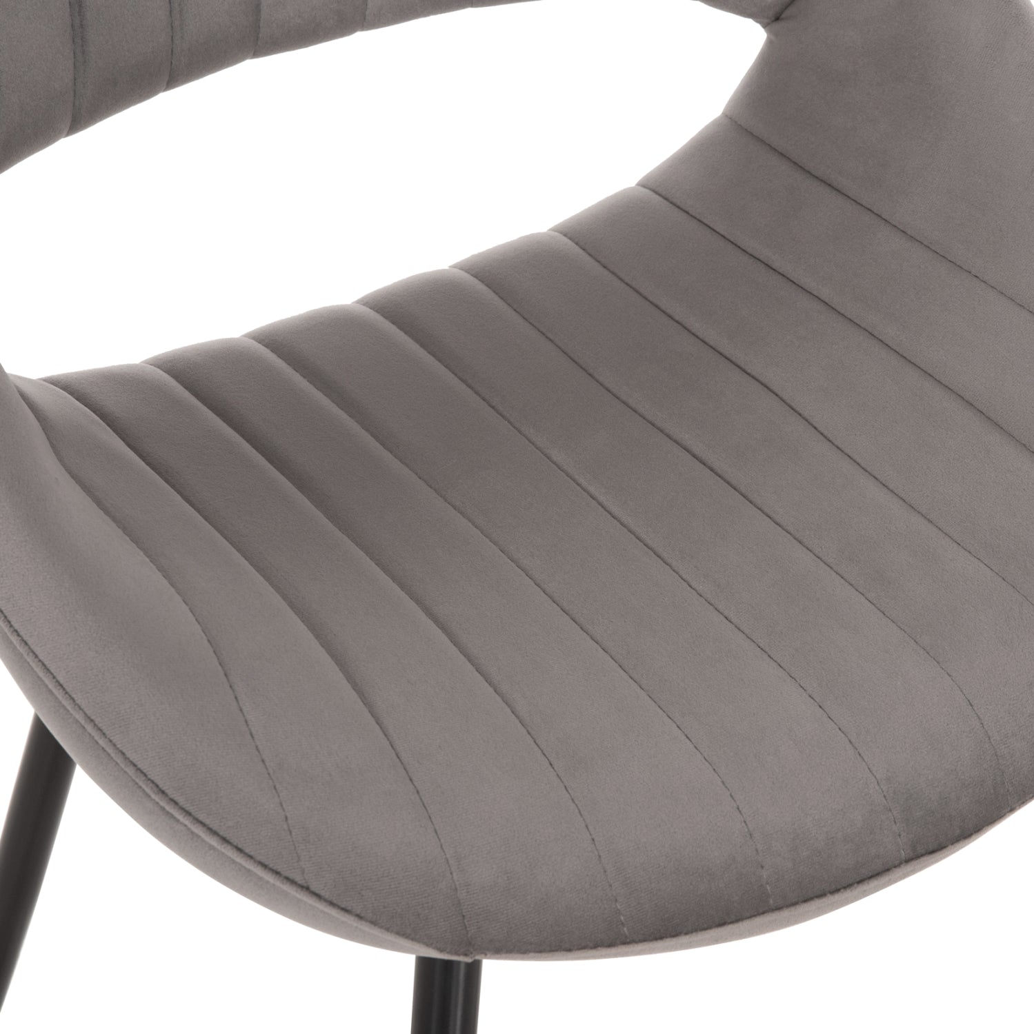 Стол  ODEN сив цвят кадифе 52x55x84