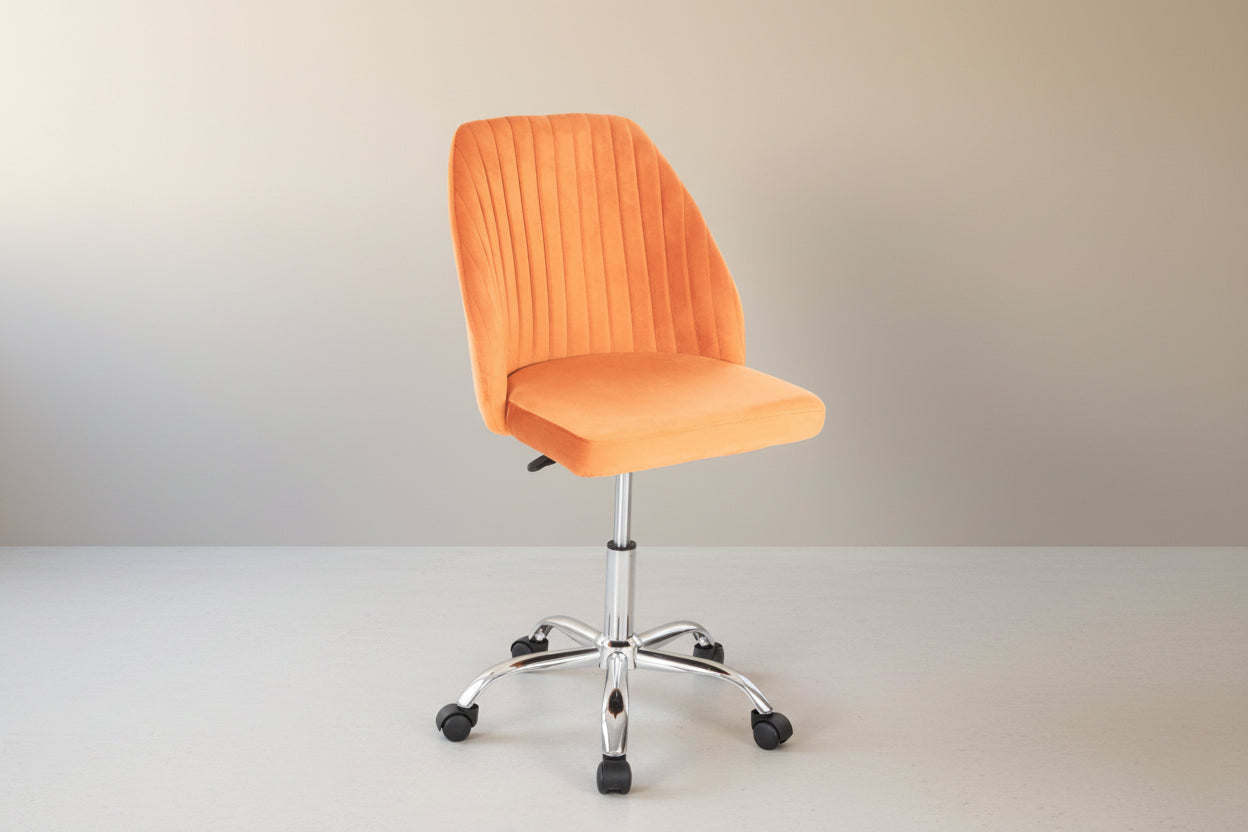 Офис стол  HOLLIS оранжев цвят 58x58x85см