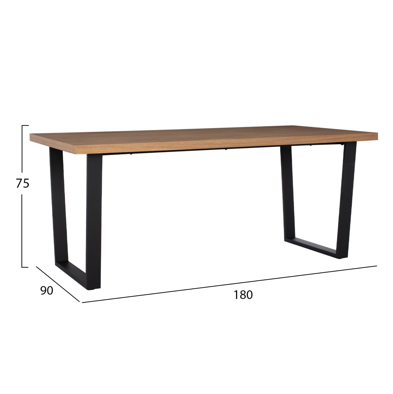 Маса трапезна ASTORIA  180х90 -цвят дъб-черен