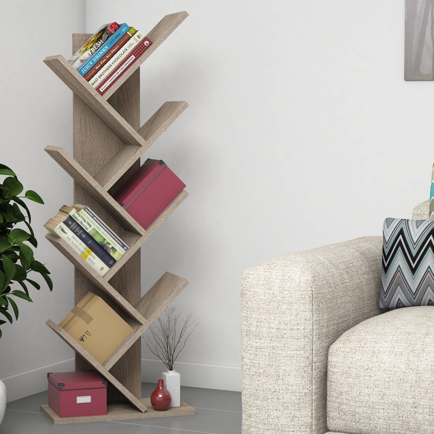 Етажерка LIANA цвят сонома 46x22x128,5